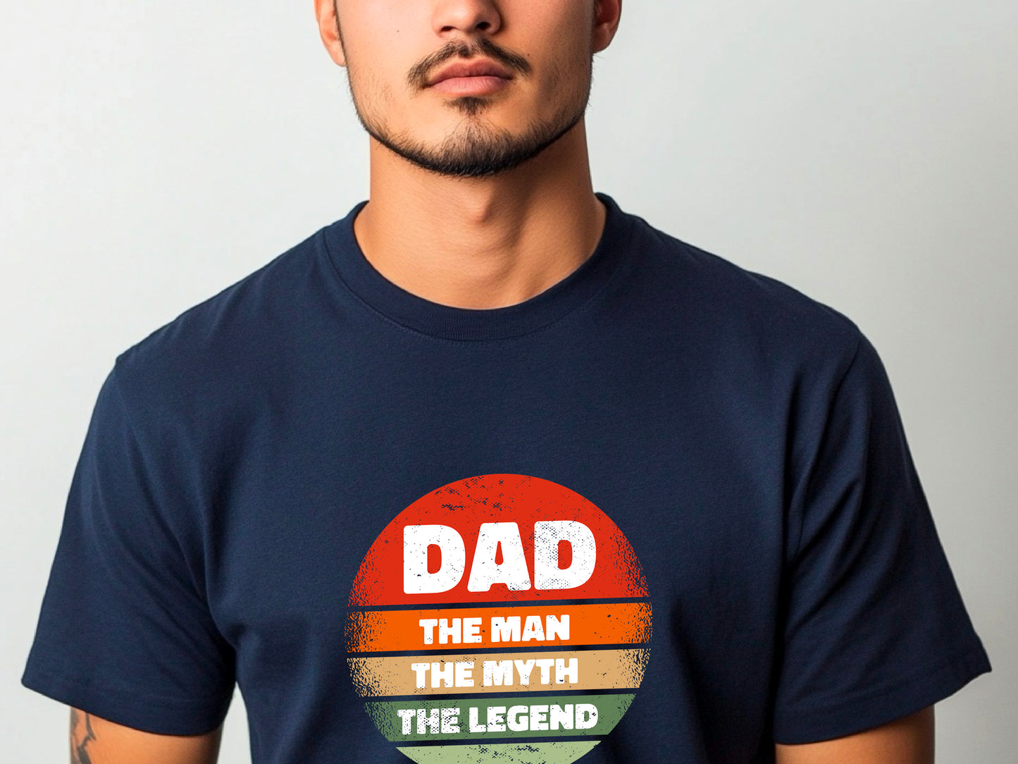Dad The Man The Myth The Legend Shirt – Fathers Day Gift – Funny Dad T-Shirt – Gift for Him – Circle Design – Cool Dad Tee