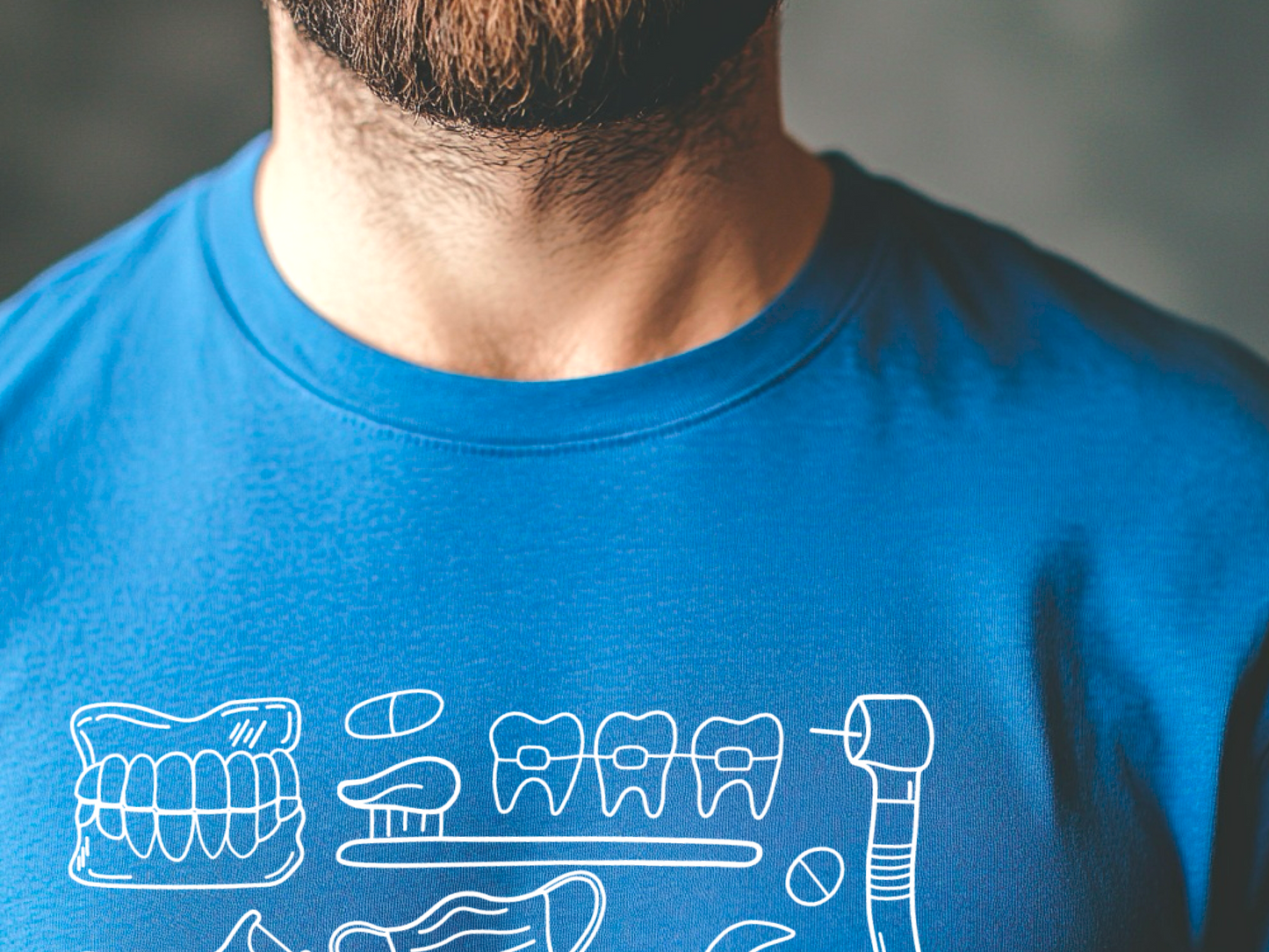 Farbenfrohes T-Shirt mit medizinischem Doodle-Print – stylische und lustige Kleidung zum Thema Gesundheit