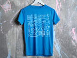 Farbenfrohes T-Shirt mit medizinischem Doodle-Print – stylische und lustige Kleidung zum Thema Gesundheit