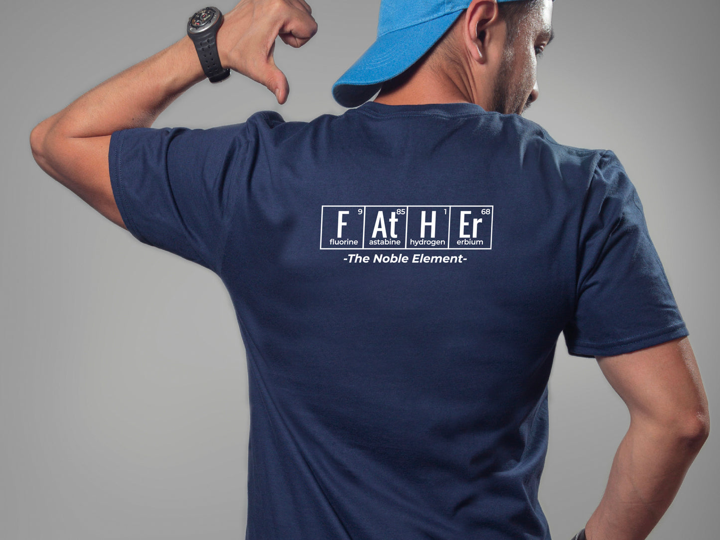 FATHER The Noble Element Shirt – Funny Science Dad Tee – Periodic Table Gift – STEM Chemistry T-Shirt – Nerdy Fathers Day Present