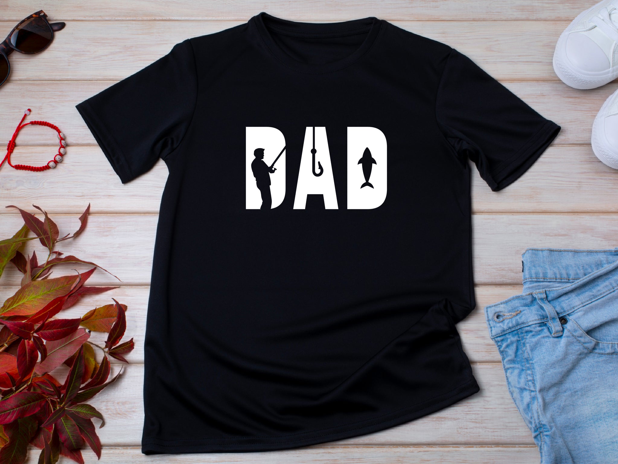 This Is My Lucky Fishing Shirt, Funny Fishing T-shirt Gift for Dad Grandad, Father's Day Birthday