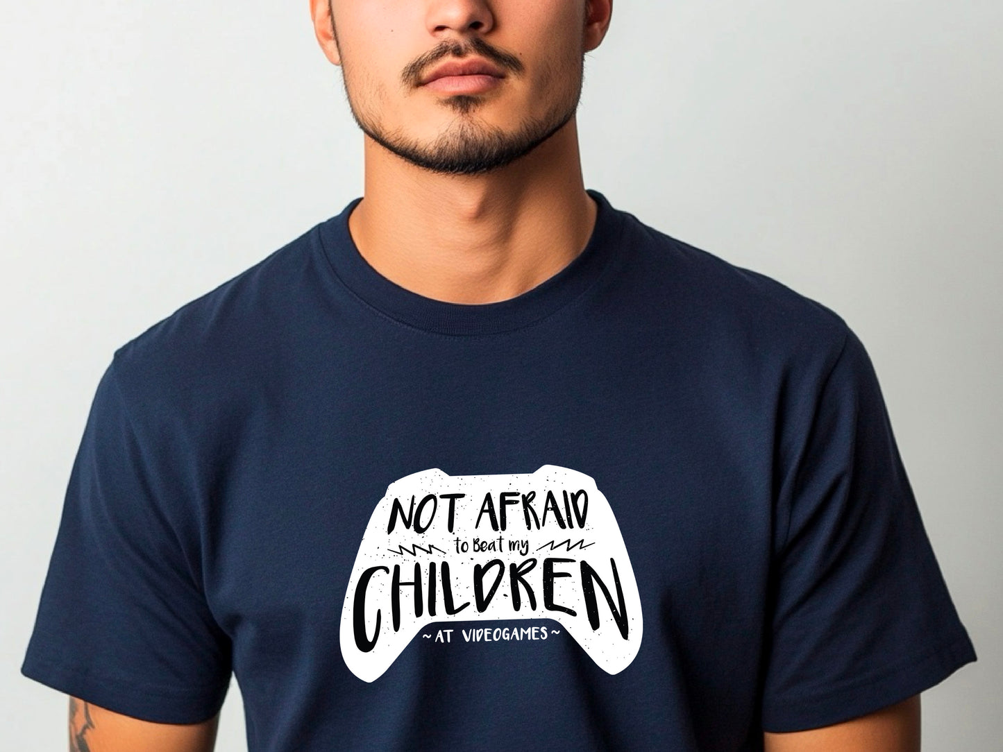 Funny Fathers Day Shirt – Not Afraid to Beat My Kids at Video Games – Gamer Dad Tee – Gift from Kids – Cool Dad Gift