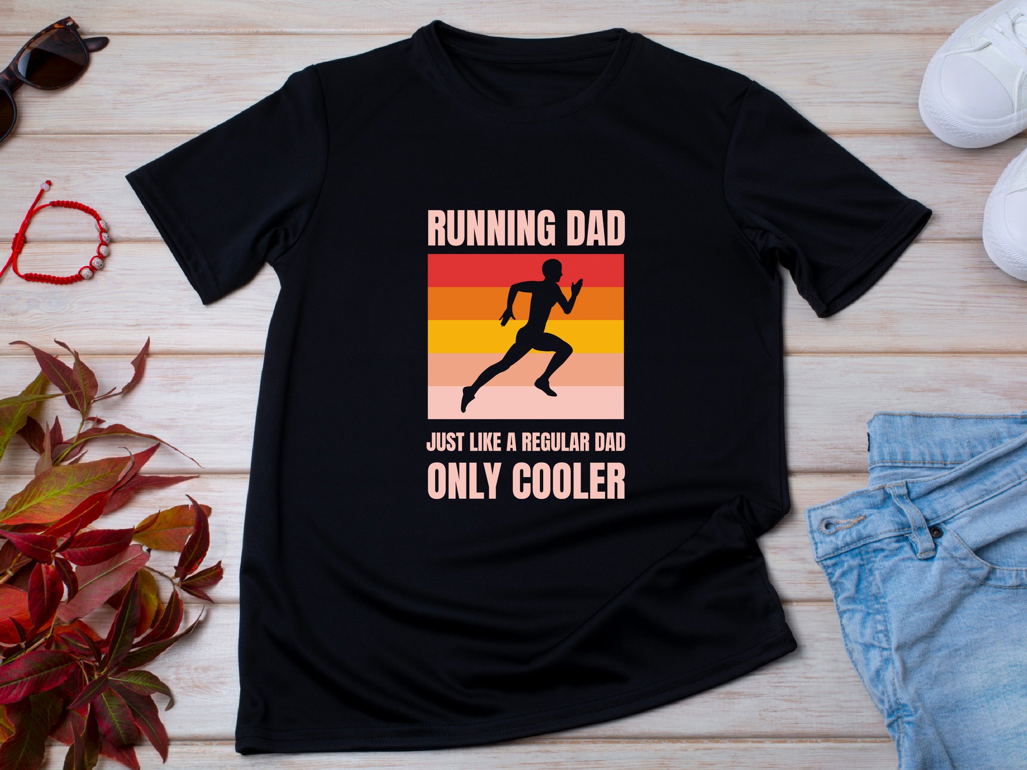 Cool Running Dad Shirt, Tank Top, Running Dad Gift, Gift For Running Dad, Fathers Day Marathon Dad, Runner Dad Tee, T-Shirt