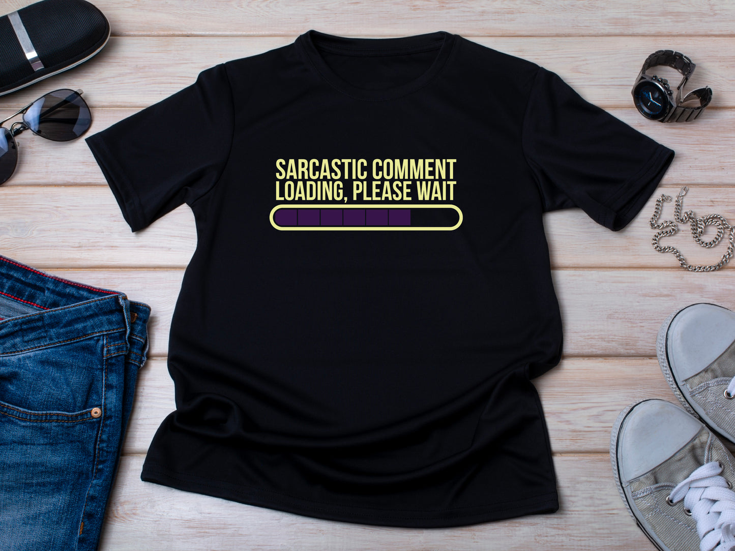 Fathers Day Sarcastic Comment Lading Please Wait, Dad Joke Loading Please Wait Shirt, Fathers Day Gifts, Sarcastic Dad Gifts, Mens T-Shirt