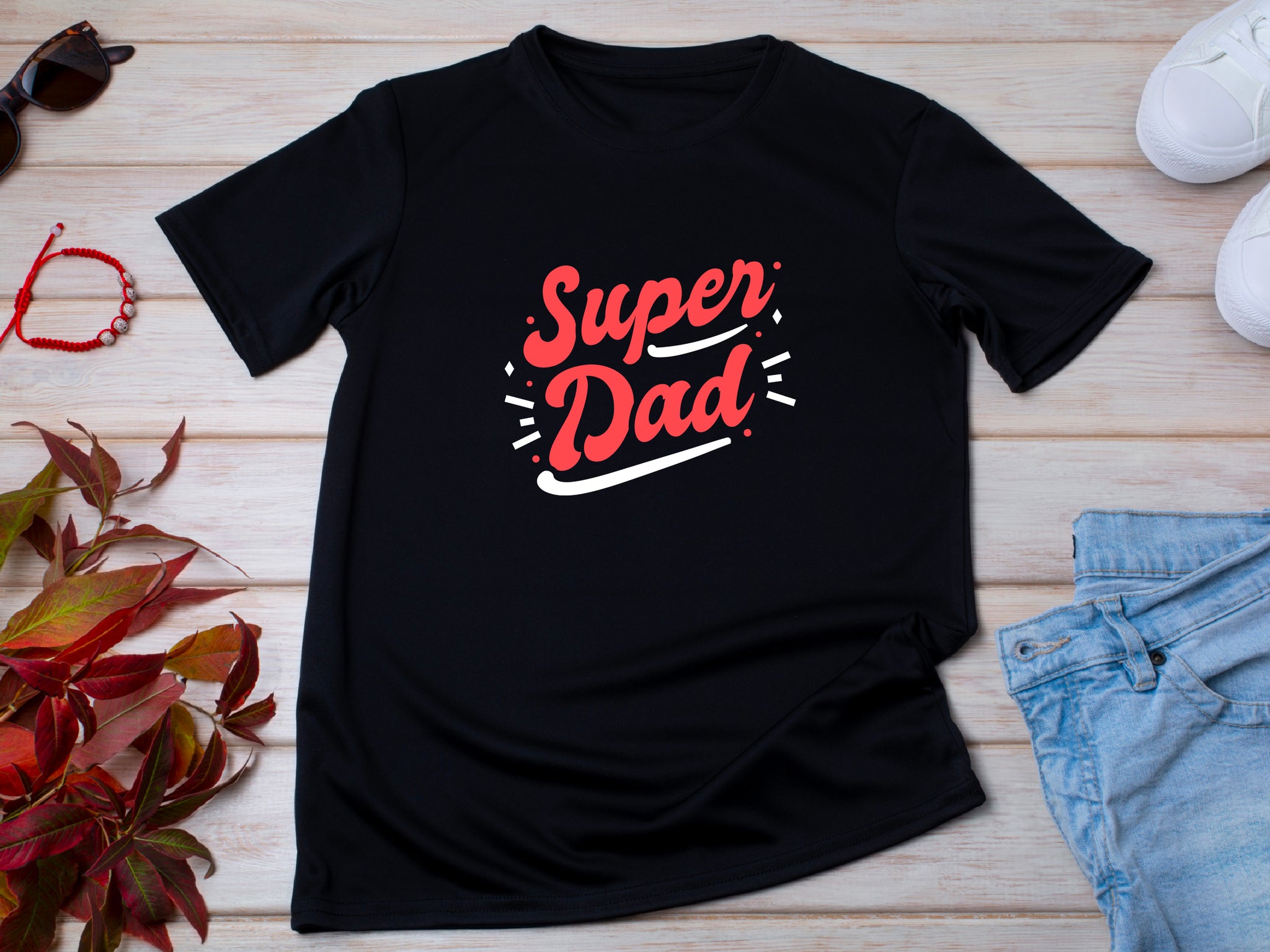 Fathers Day Super Dad T-Shirt, Christmas Gift Tee for Dad , Birthday Present for Super Dad, Real Super Dad Gift Tshirt