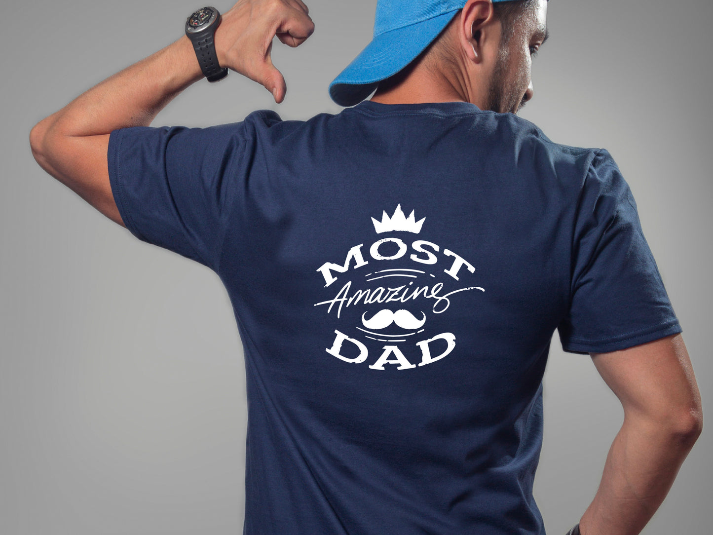 Fathers Day Most Amazing DAD – New Dad Gift from Baby – Cool Graphic Tee – First Fathers Day Present – Gift for Him