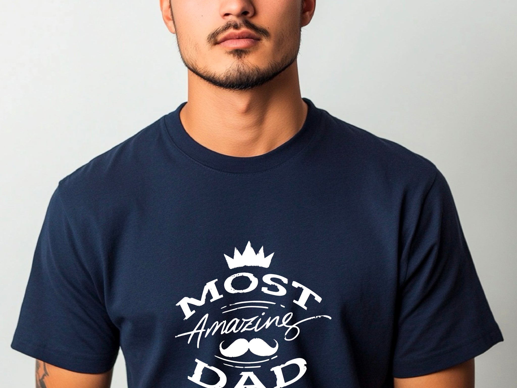 Fathers Day Most Amazing DAD – New Dad Gift from Baby – Cool Graphic Tee – First Fathers Day Present – Gift for Him