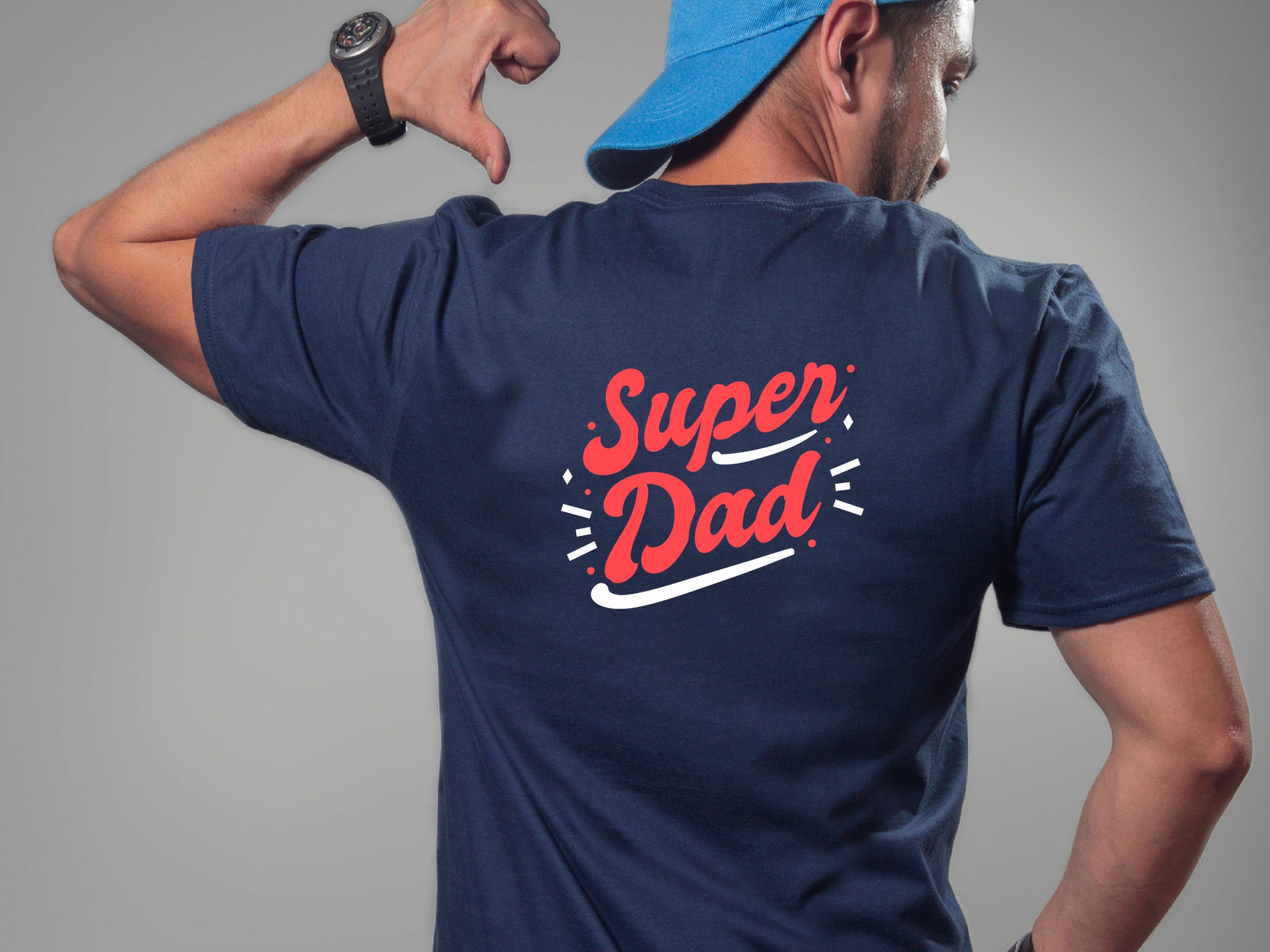 Fathers Day Super Dad T-Shirt, Christmas Gift Tee for Dad , Birthday Present for Super Dad, Real Super Dad Gift Tshirt