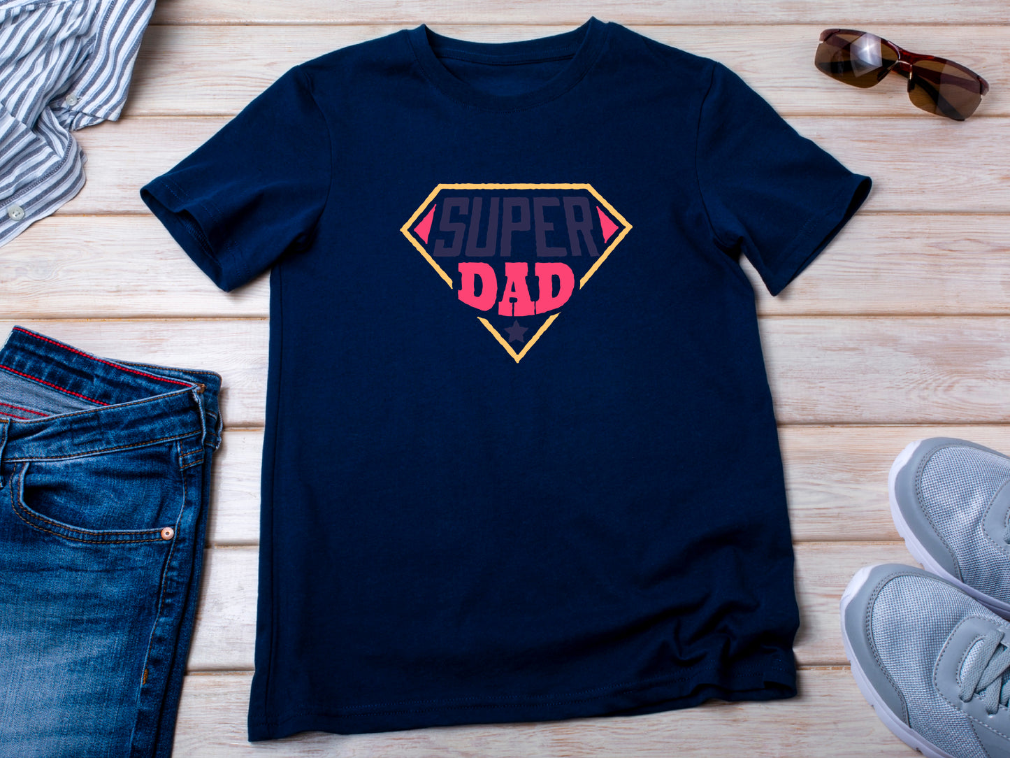 Super Dad Shirt, Fathers Day Gift Super Dad T-Shirt, Christmas Gift Tee for Dad , Birthday Present for Super Dad, Real Super Dad Gift Tshirt