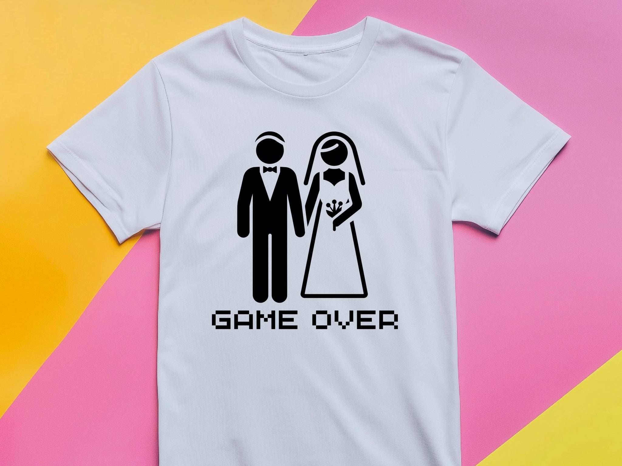 Funny Groom Shirt – Game Over Wedding T-Shirt – Bachelor Party Tee for Men – Just Married Gift – Husband Shirt – Wedding Humor