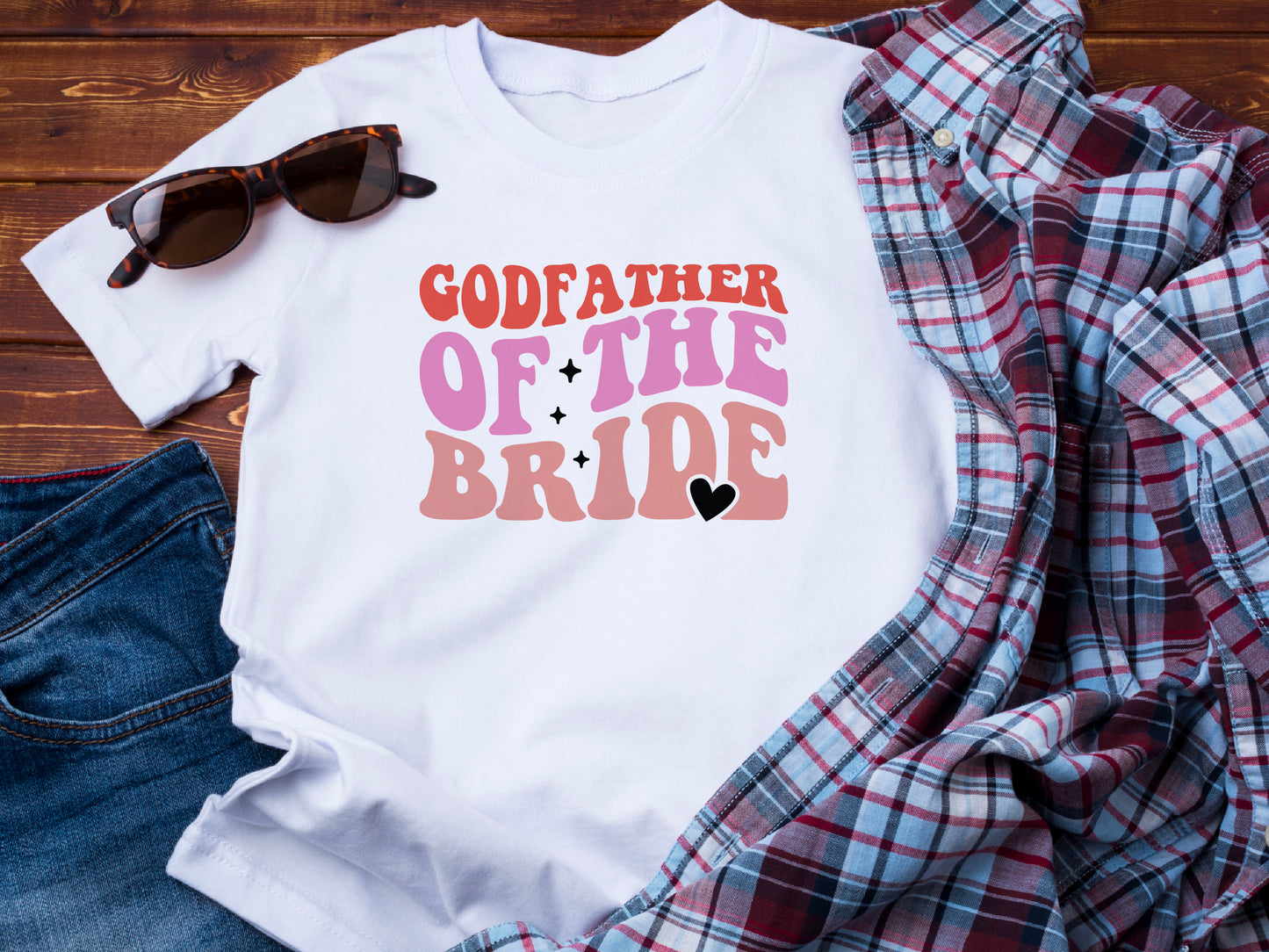 Godfather of the Bride Shirt – Wedding Party Tee – Family Matching Outfit
