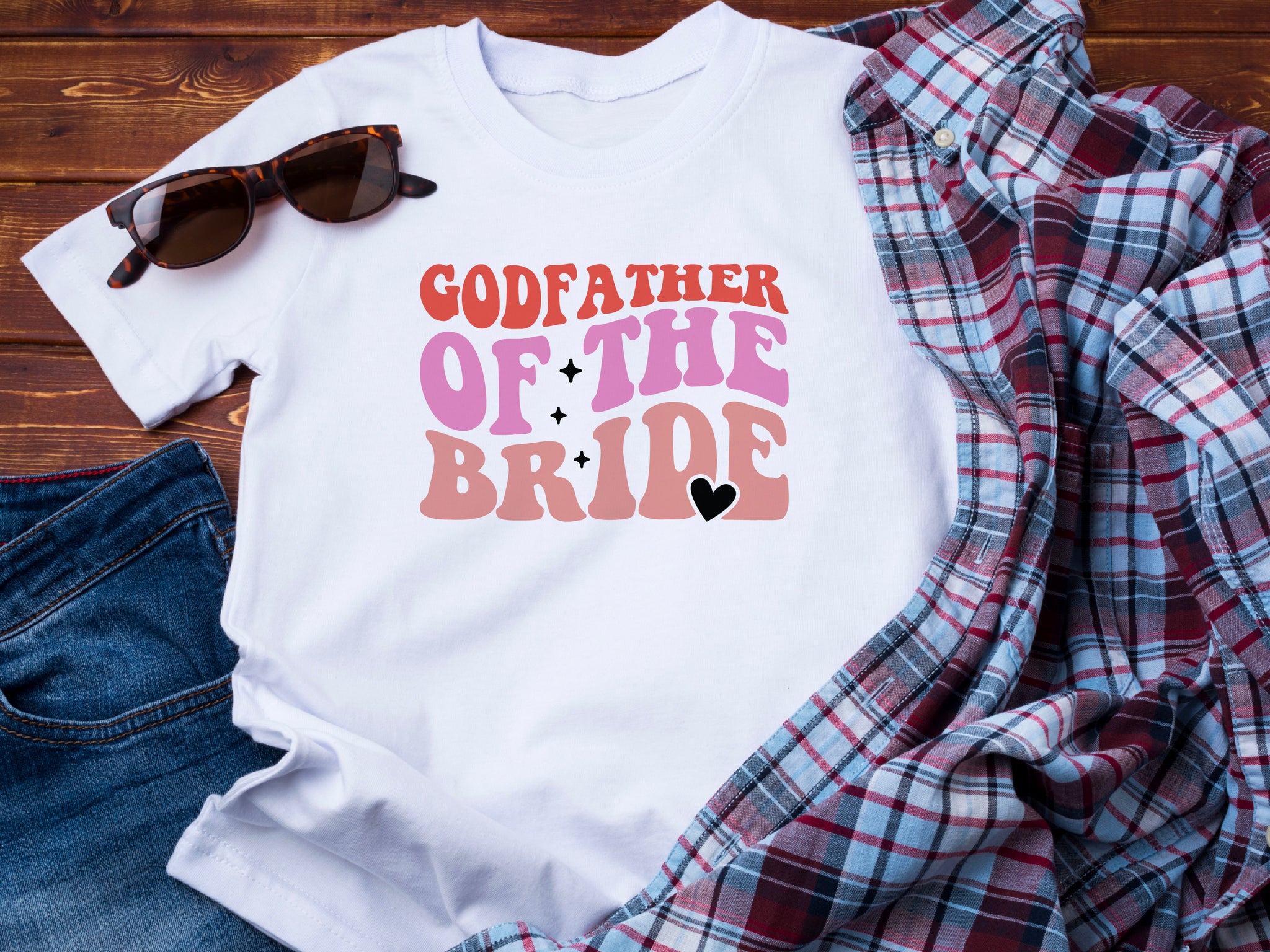 Godfather of the Bride Shirt – Wedding Party Tee – Family Matching Outfit