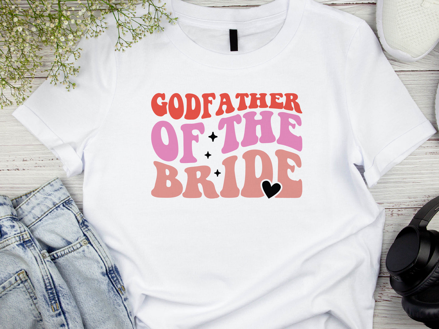 Godfather of the Bride Shirt – Wedding Party Tee – Family Matching Outfit