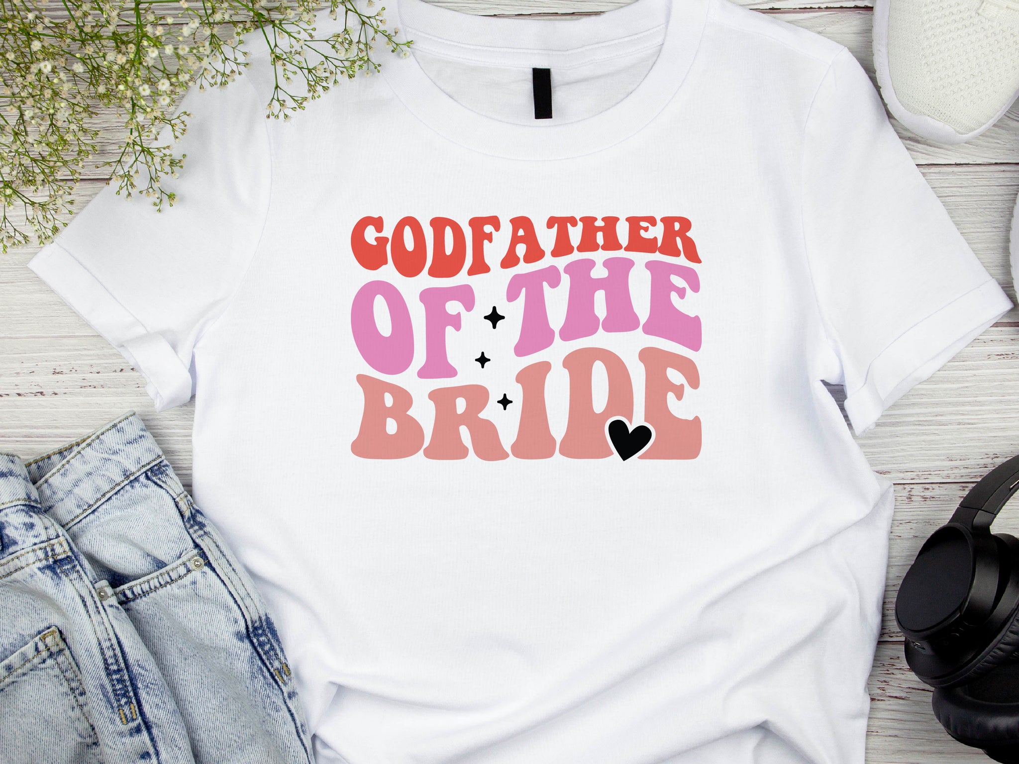 Godfather of the Bride Shirt – Wedding Party Tee – Family Matching Outfit