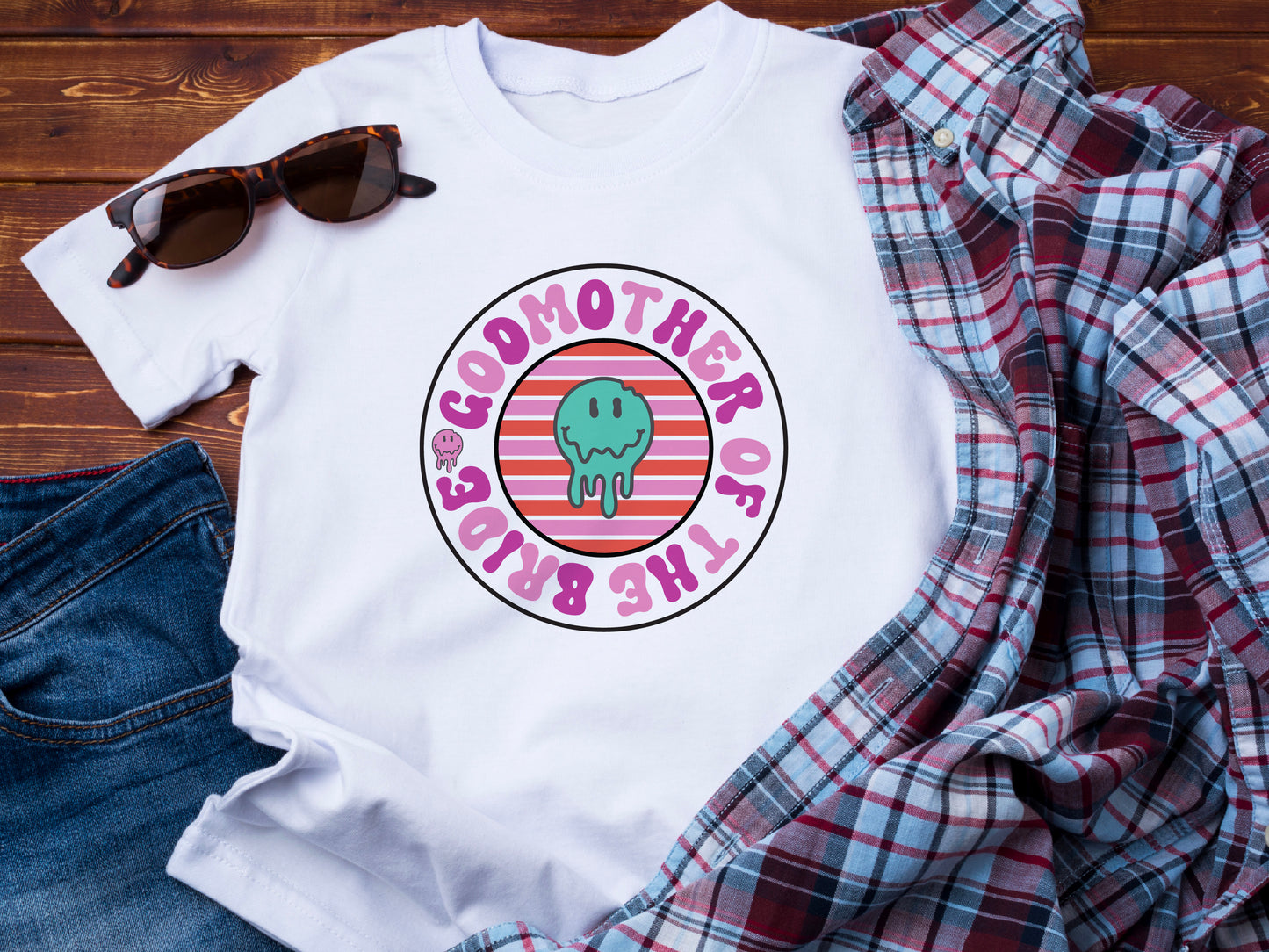 Godmother of the Bride T-Shirt – Wedding Party Tee – Bridal Crew Matching Shirt – Gift for Godmother – Bride’s Family Wedding Outfit