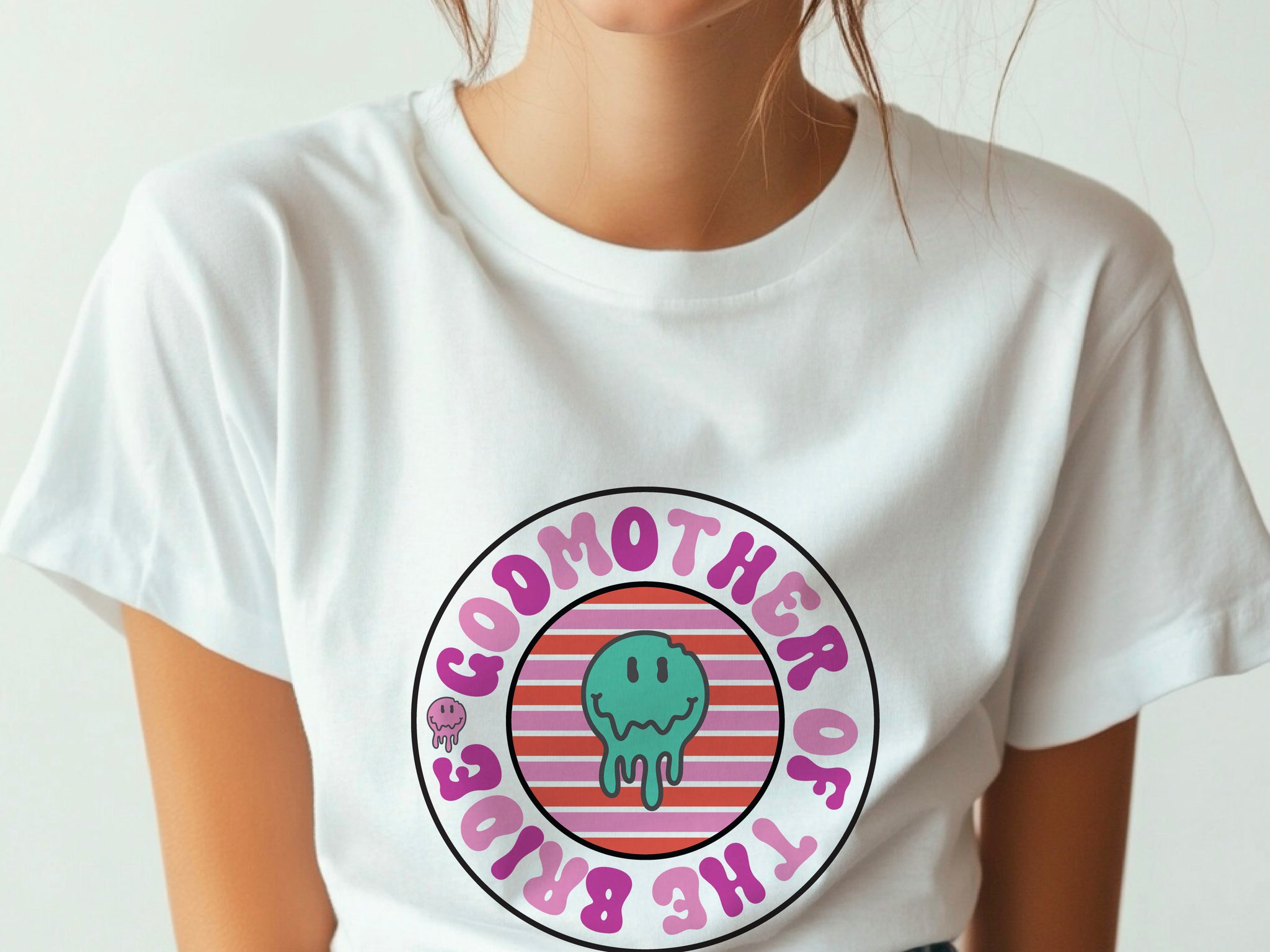 Godmother of the Bride T-Shirt – Wedding Party Tee – Bridal Crew Matching Shirt – Gift for Godmother – Bride’s Family Wedding Outfit