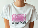Grandma of the Bride T-Shirt – Wedding Party Shirt for Grandmother – Bridal Family Matching Tee – Gift from Bride – Wedding Day Outfit