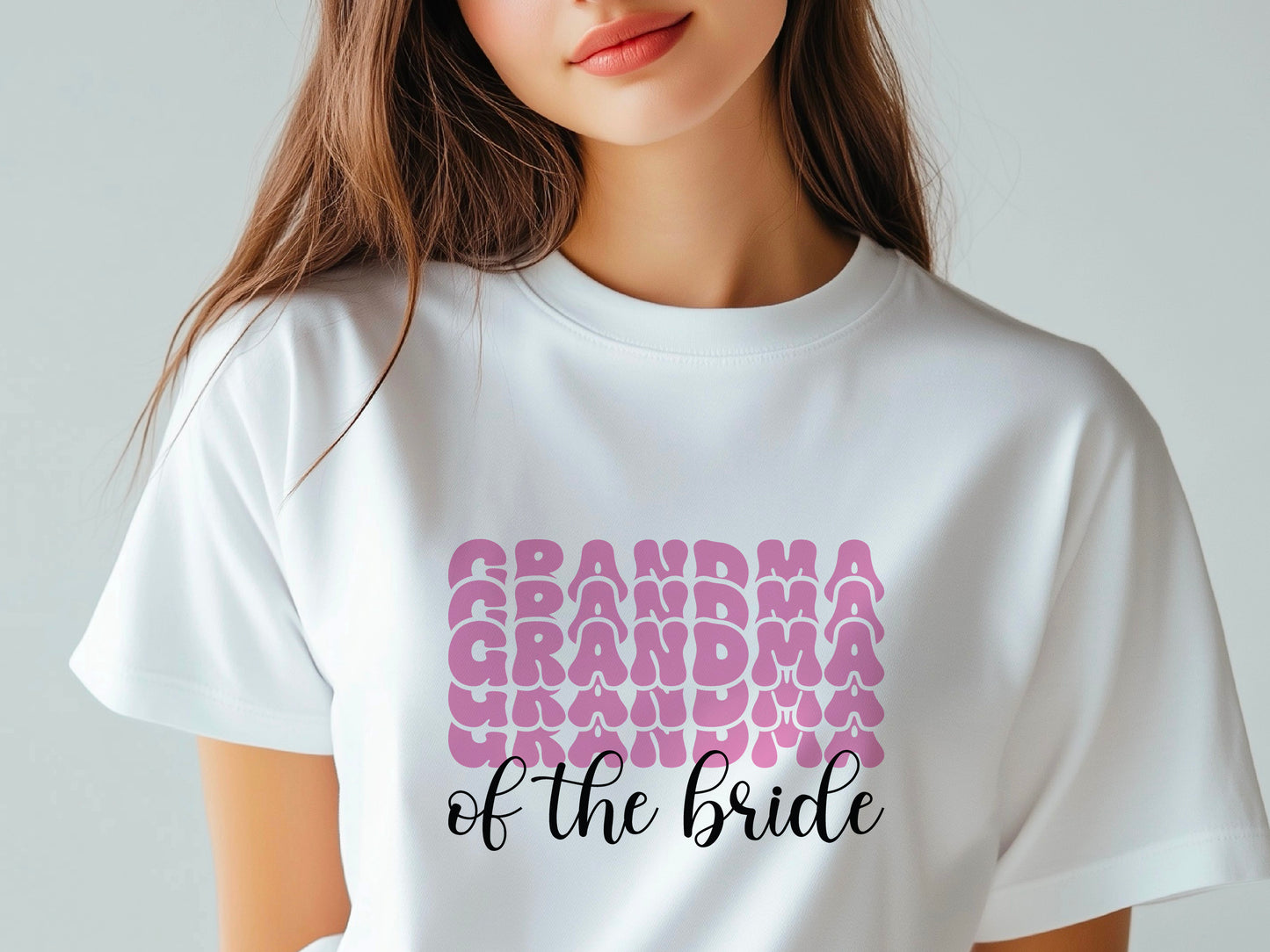 Grandma of the Bride T-Shirt – Wedding Party Shirt for Grandmother – Bridal Family Matching Tee – Gift from Bride – Wedding Day Outfit