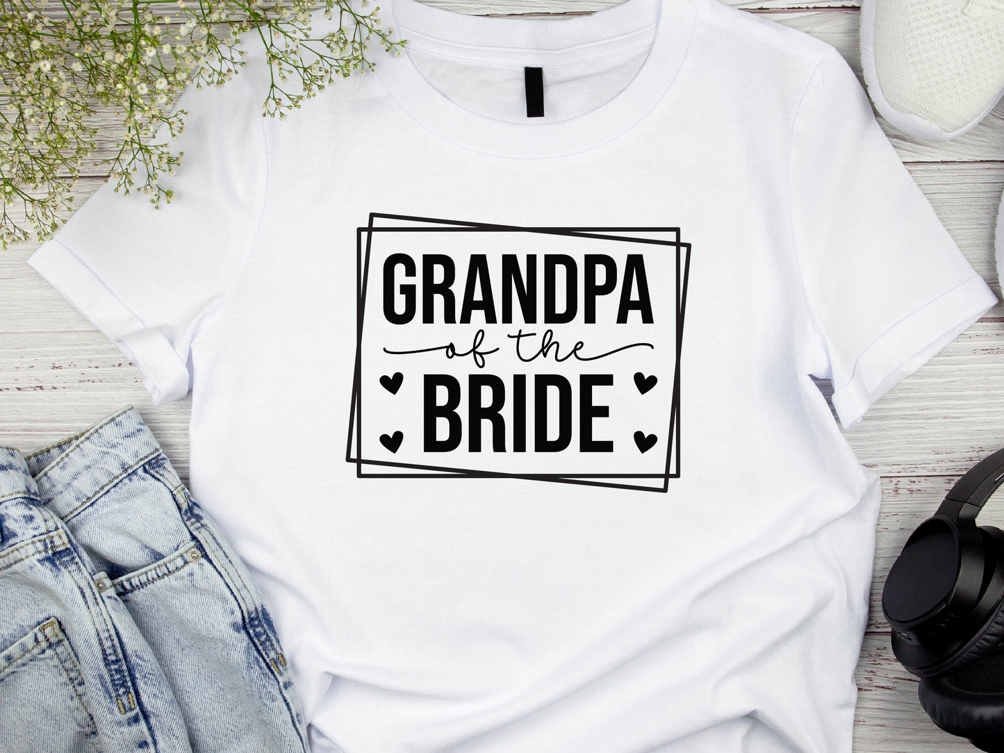 Grandpa of the Bride Shirt – Wedding Gift – Family Matching T-Shirt