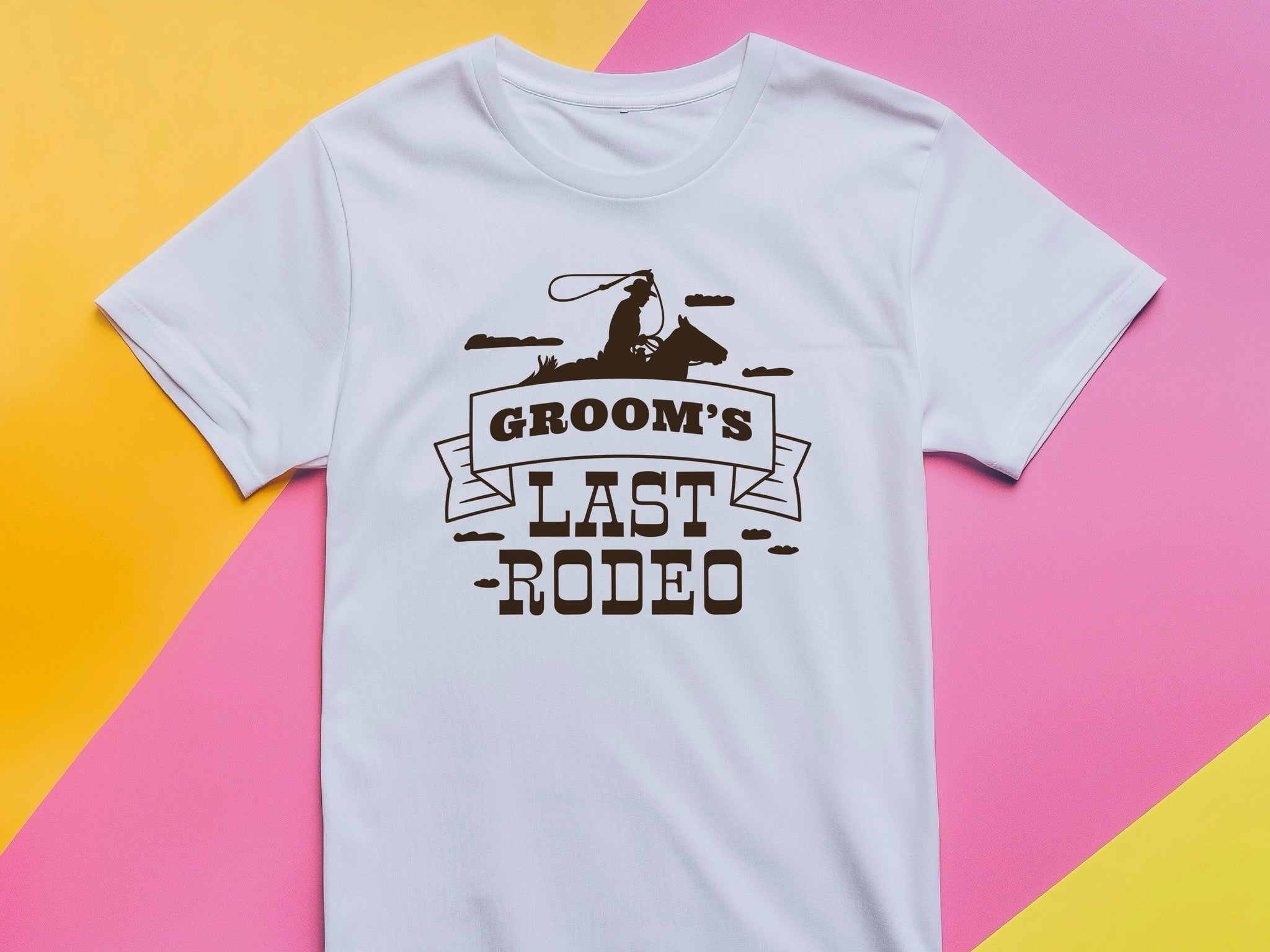 Groom’s Last Rodeo T-Shirt – Funny Stag Party Shirt for Men – Bachelor Party Tee – Western Wedding Outfit – Groomsman Gift