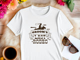 Groom’s Last Rodeo T-Shirt – Funny Stag Party Shirt for Men – Bachelor Party Tee – Western Wedding Outfit – Groomsman Gift