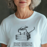Iron Woman T-Shirt | Marvel Comics Tee | Funny Gift for Mum | Ironman UK Shirt | Gift for Her | Superhero Wales Top Ironman-Inspired T-Shirt