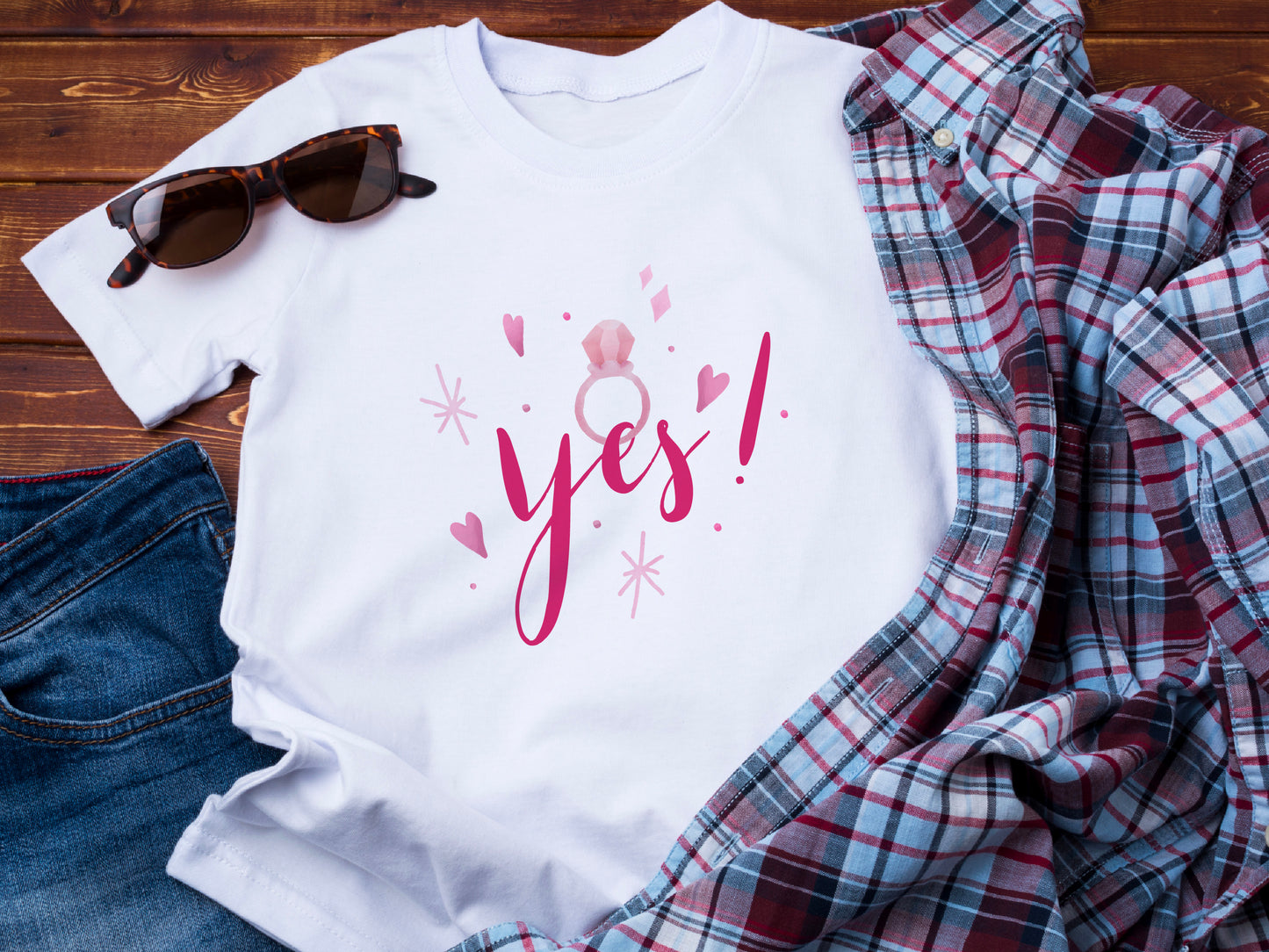I Said Yes Shirt – Engagement T-Shirt – Bride to Be Tee – Just Engaged Gift – Wedding Planning Shirt