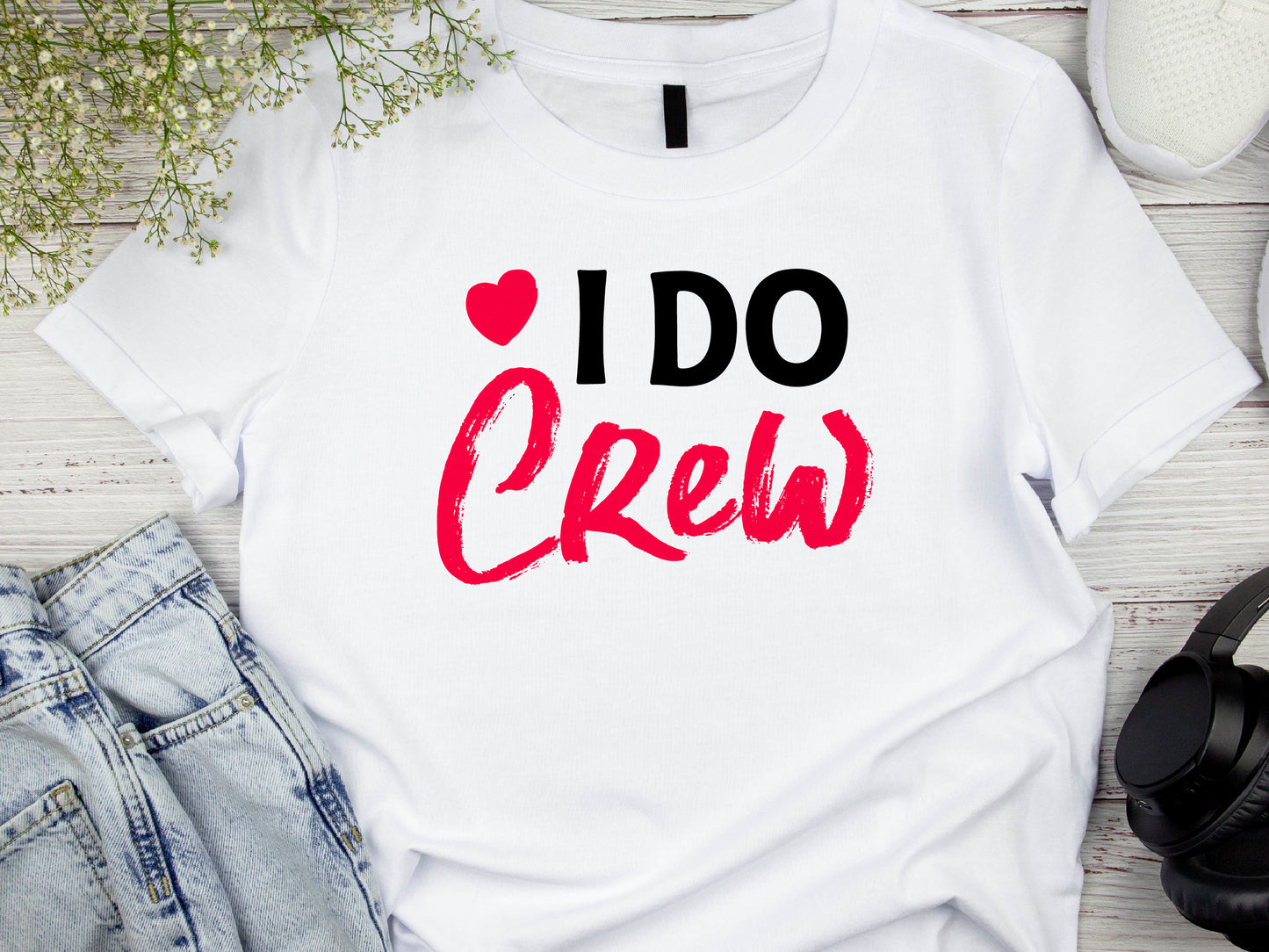 I Do Crew T-Shirt – Bridesmaid Wedding Party Shirt – Matching Bachelorette Tee – Team Bride Outfit – Bridal Shower Gift Idea