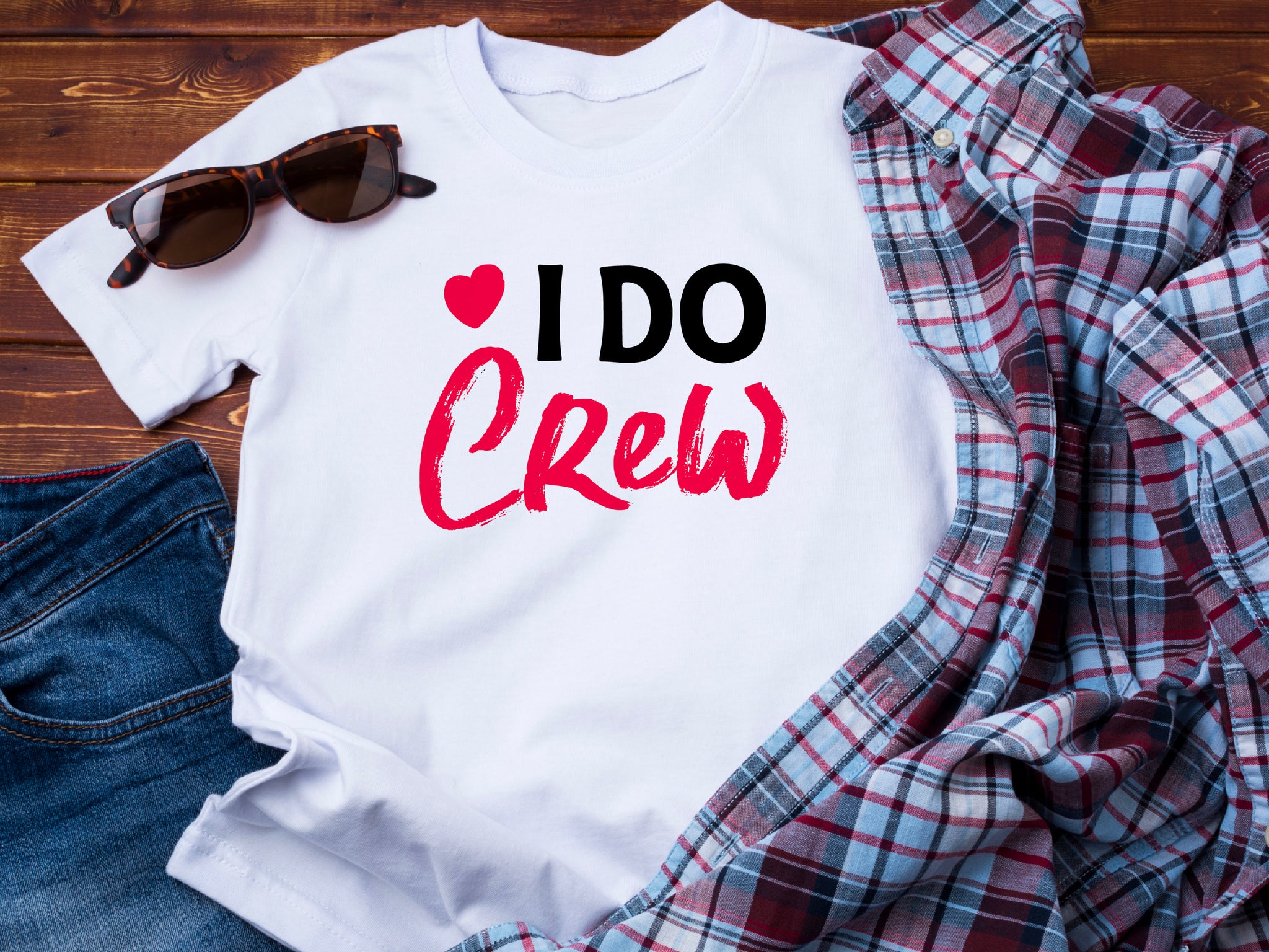 I Do Crew T-Shirt – Bridesmaid Wedding Party Shirt – Matching Bachelorette Tee – Team Bride Outfit – Bridal Shower Gift Idea