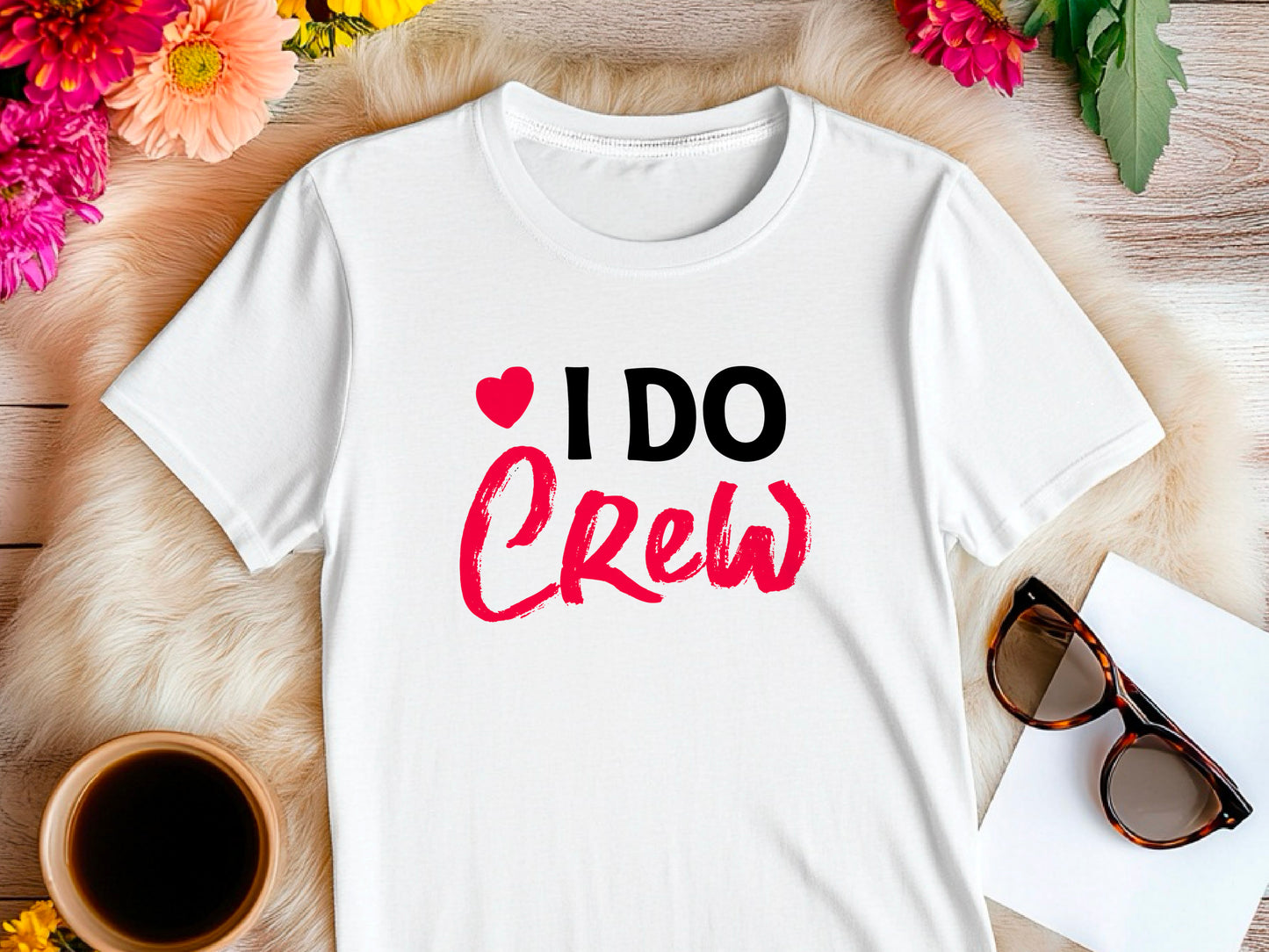 I Do Crew T-Shirt – Bridesmaid Wedding Party Shirt – Matching Bachelorette Tee – Team Bride Outfit – Bridal Shower Gift Idea