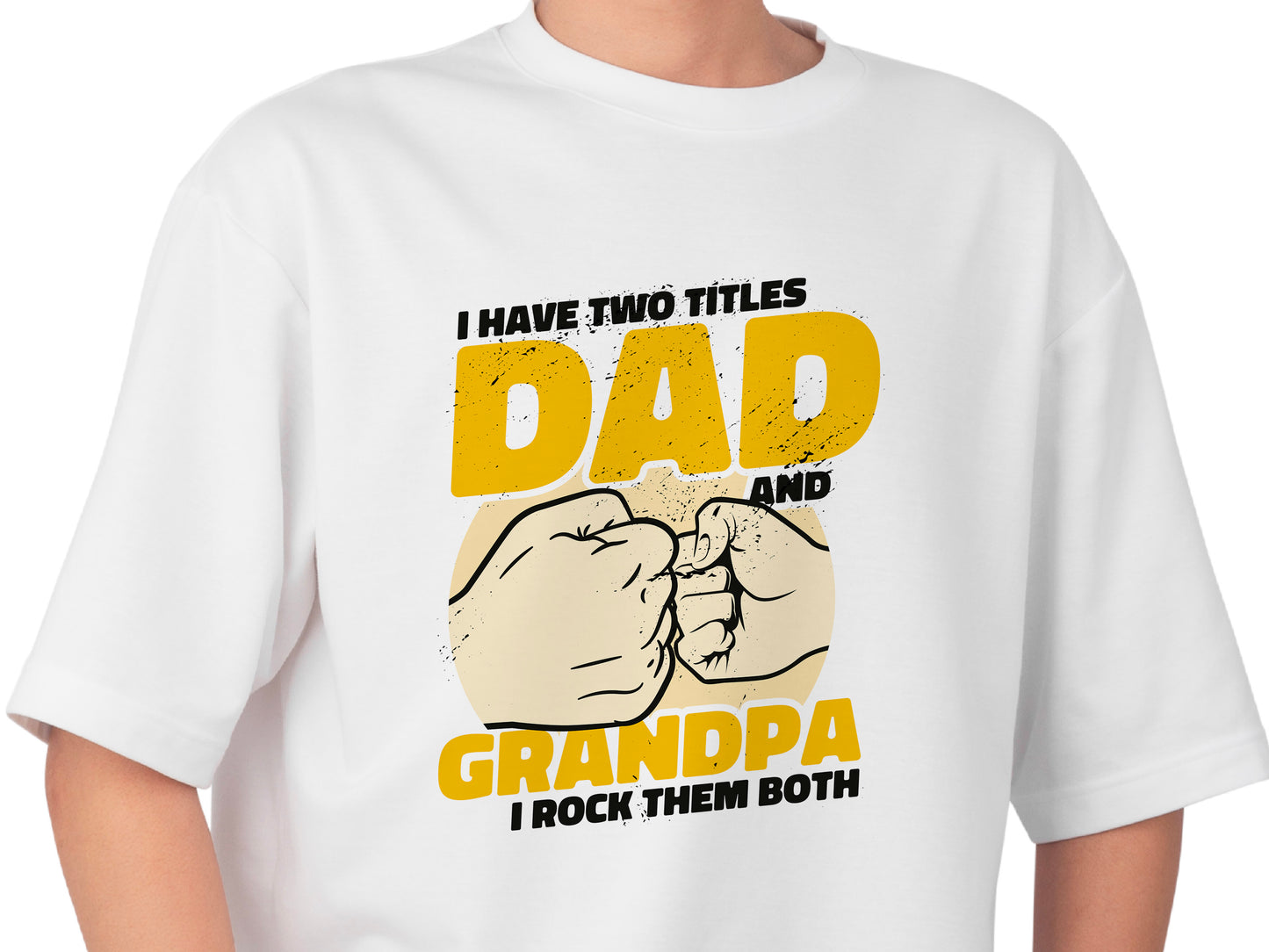 Funny Fathers Day T Shirt Gifts I Have Two Titles Dad And Grandpa T Shirt Rock Them Both T Shirt For Dad Grandpa