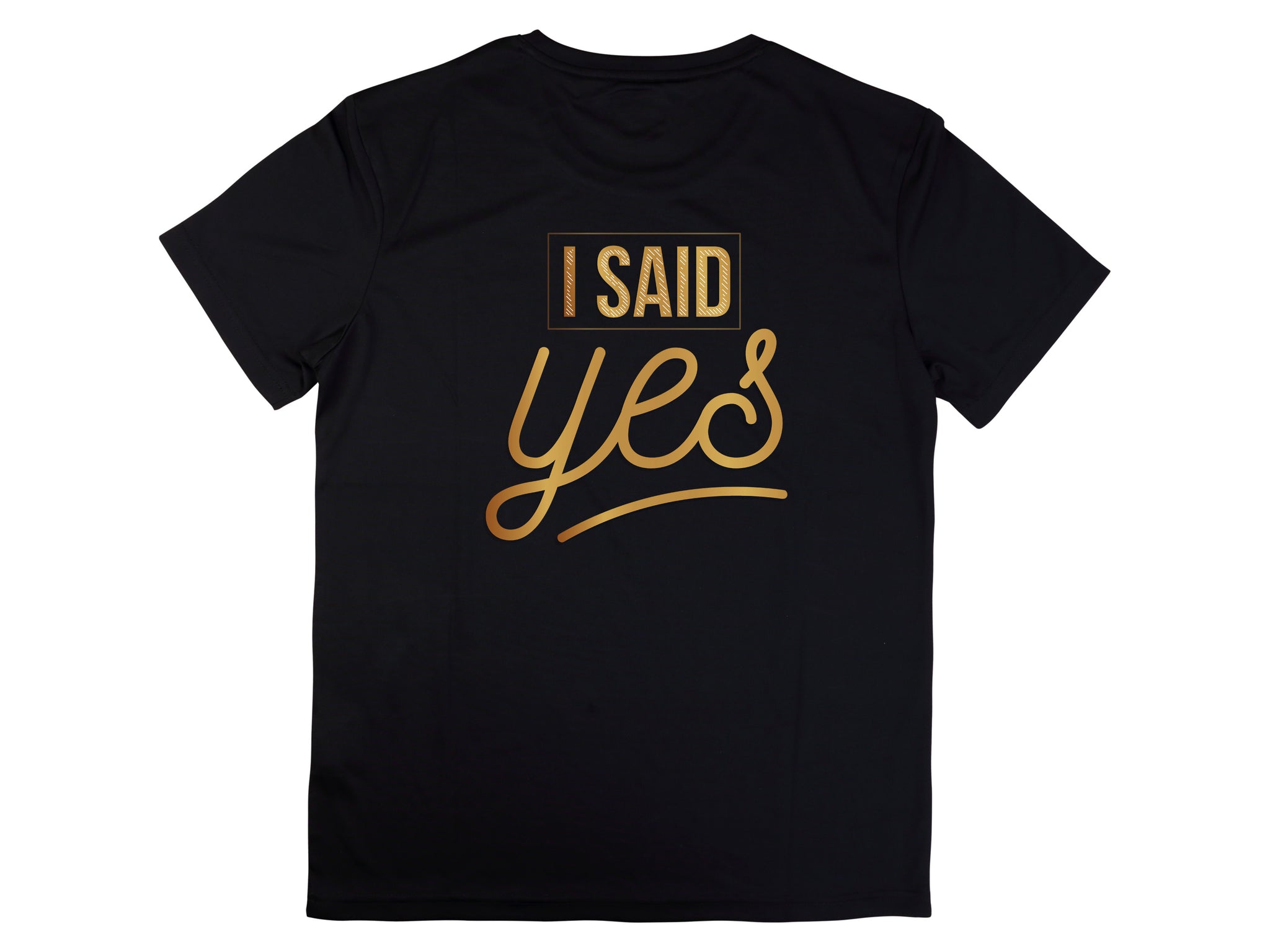 I Said Yes Gold Shirt – Engagement T-Shirt – Bride to Be Tee – Just Engaged Gift – Wedding Planning Shirt – Gold Foil Look T-Shirt