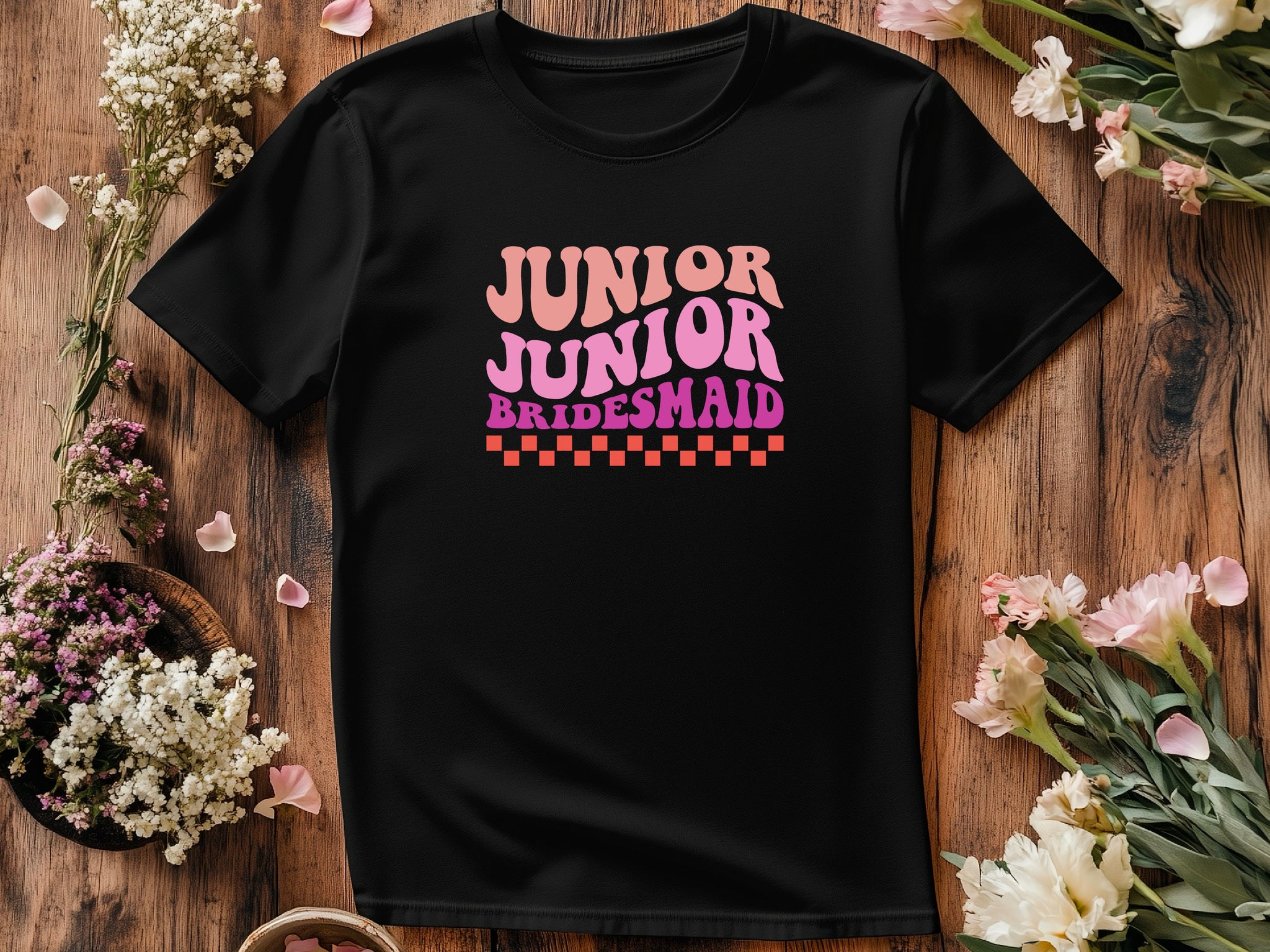 Junior Bridesmaid Shirt – Wedding Party T-Shirt – Flower Girl Sister Tee – Bridal Party Gift – Matching Bachelorette Outfit