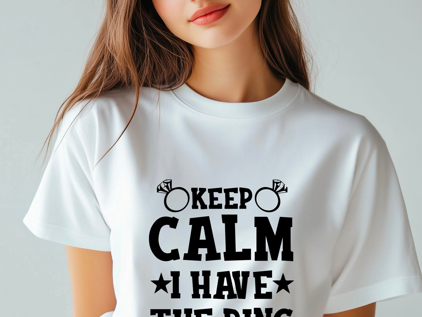 Funny Engagement Shirt – Keep Calm I Have the Ring – Bride to Be T-Shirt – Just Engaged Gift