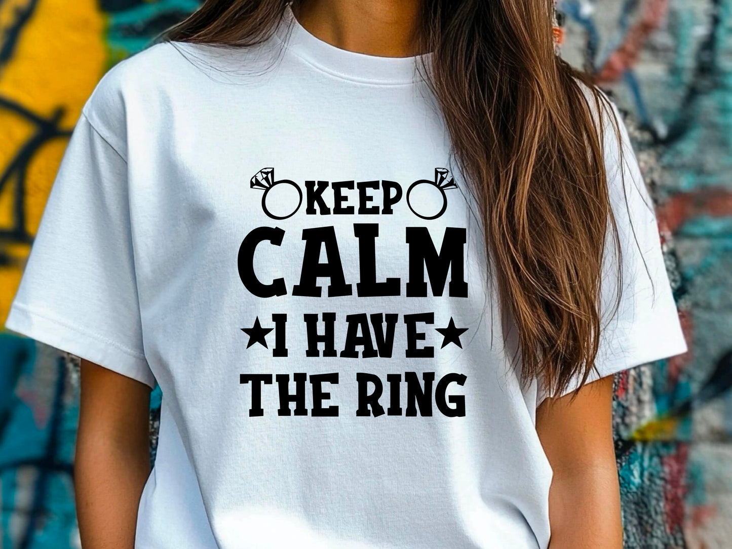 Funny Engagement Shirt – Keep Calm I Have the Ring – Bride to Be T-Shirt – Just Engaged Gift