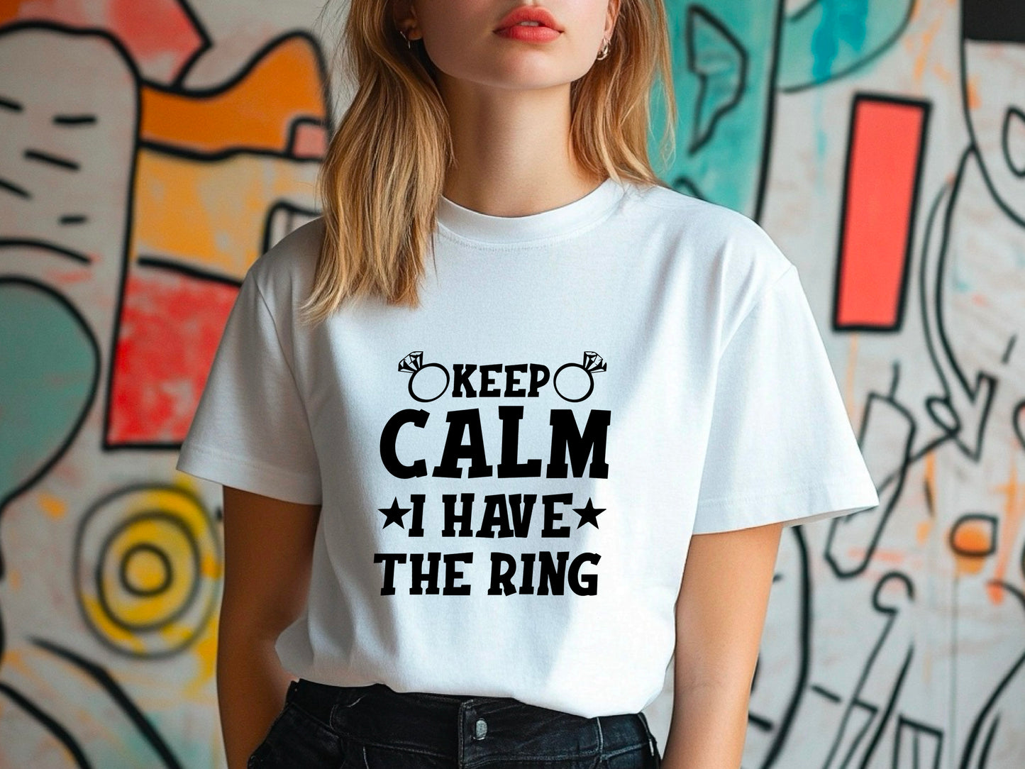 Funny Engagement Shirt – Keep Calm I Have the Ring – Bride to Be T-Shirt – Just Engaged Gift