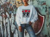 Keith Haring Clothing 'Love is for Everyone' | Colorful Keith Haring Print Sweatshirt, Heart Art, Valentine Sweatshirt, Unisex Fashion, Casual Style