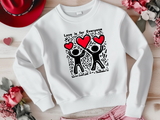 Keith Haring Clothing 'Love is for Everyone' | Colorful Keith Haring Print Sweatshirt, Heart Art, Valentine Sweatshirt, Unisex Fashion, Casual Style