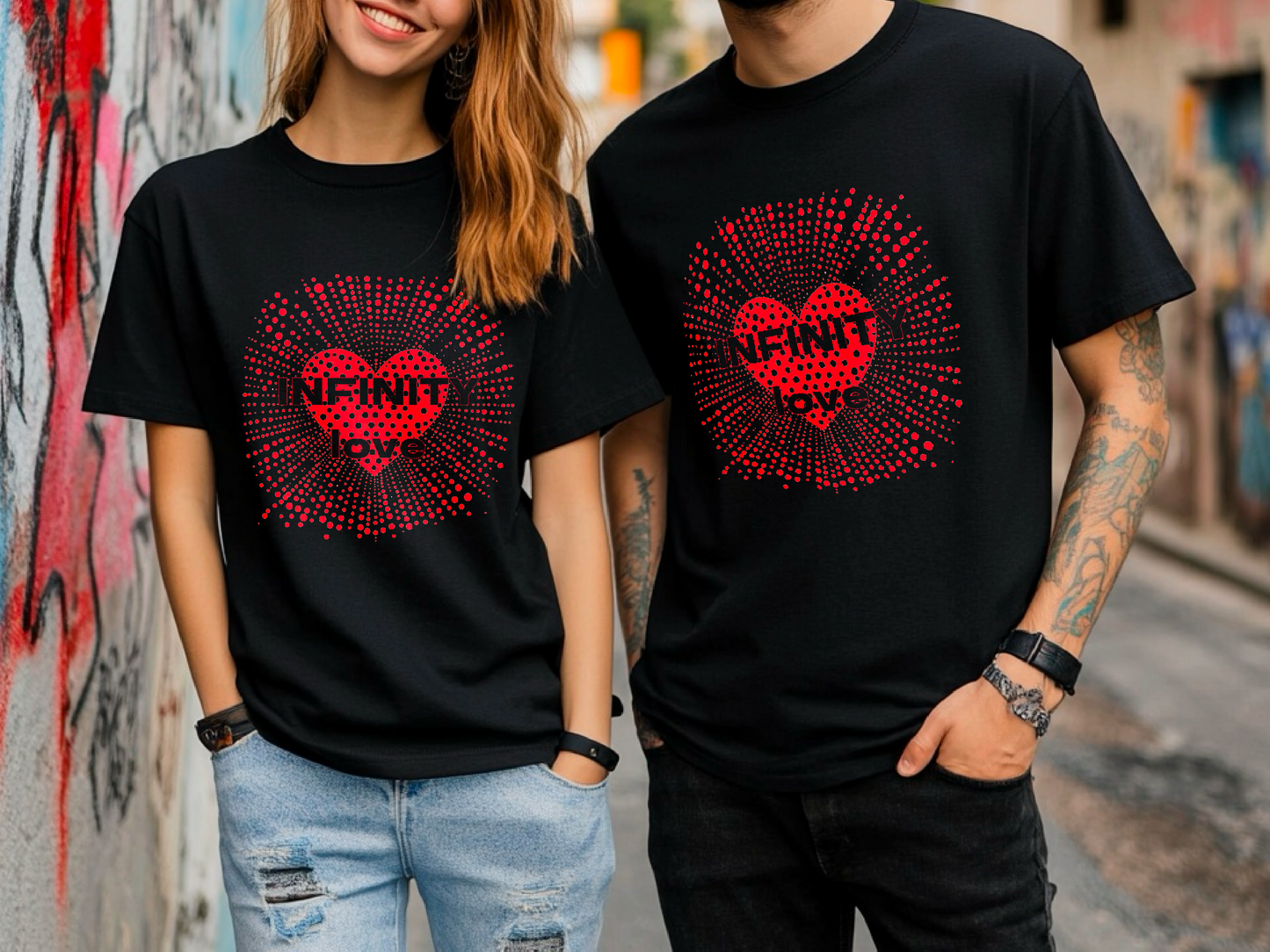 Yayoi Kusama Inspired Infinity Love T-Shirt - Red Polka Dot Feminist Art, Perfect Valentine Gift