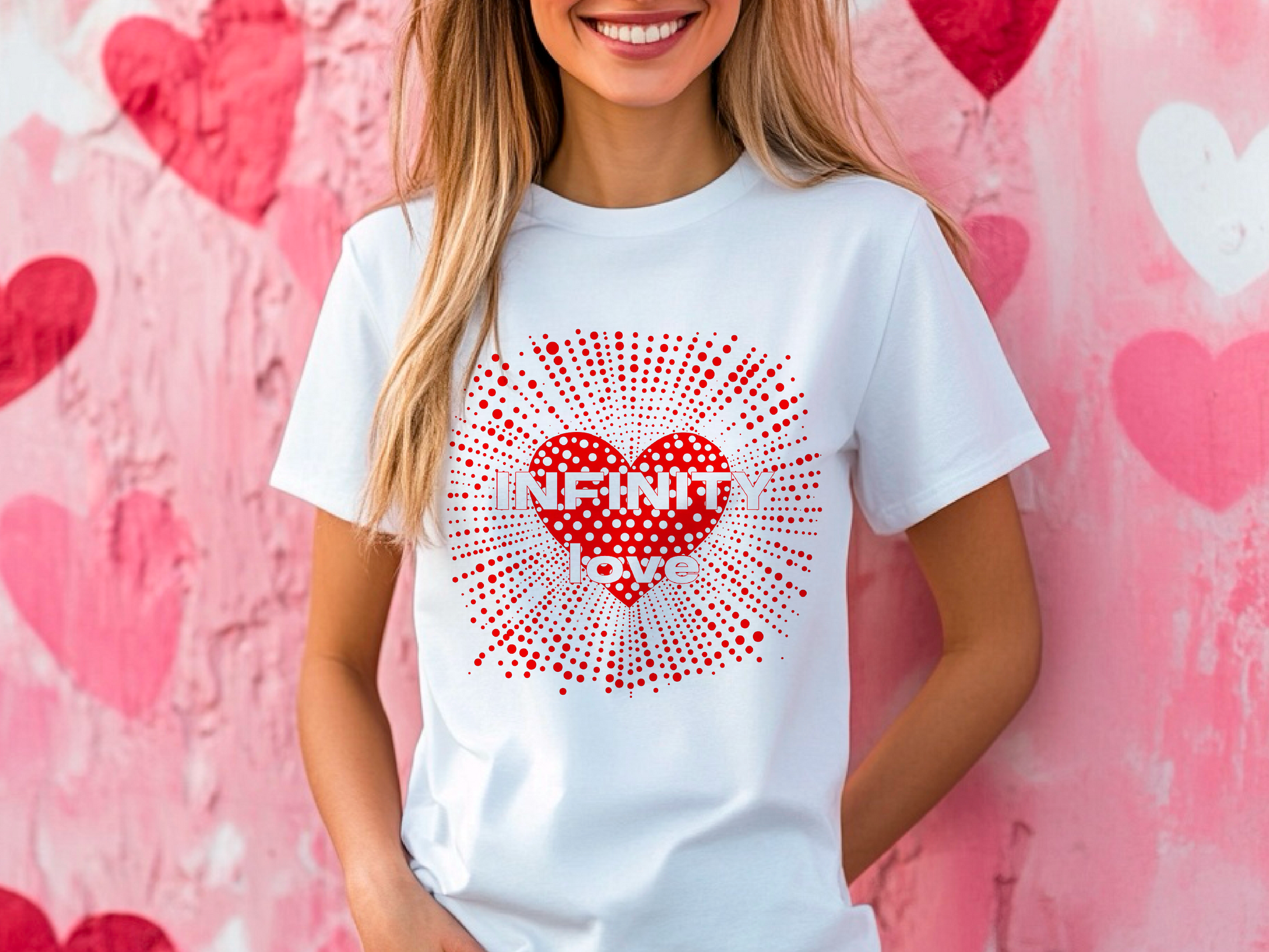 Yayoi Kusama Inspired Infinity Love T-Shirt - Red Polka Dot Feminist Art, Perfect Valentine Gift