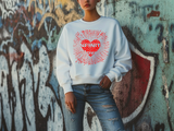 Yayoi Kusama Inspired Infinity Love Sweatshirt - Red Polka Dot Feminist Art, Perfect Valentine Gift