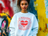 Yayoi Kusama Inspired Infinity Love Sweatshirt - Red Polka Dot Feminist Art, Perfect Valentine Gift