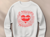 Yayoi Kusama Inspired Infinity Love Sweatshirt - Red Polka Dot Feminist Art, Perfect Valentine Gift