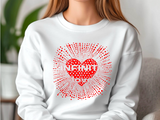 Yayoi Kusama Inspired Infinity Love Sweatshirt - Red Polka Dot Feminist Art, Perfect Valentine Gift