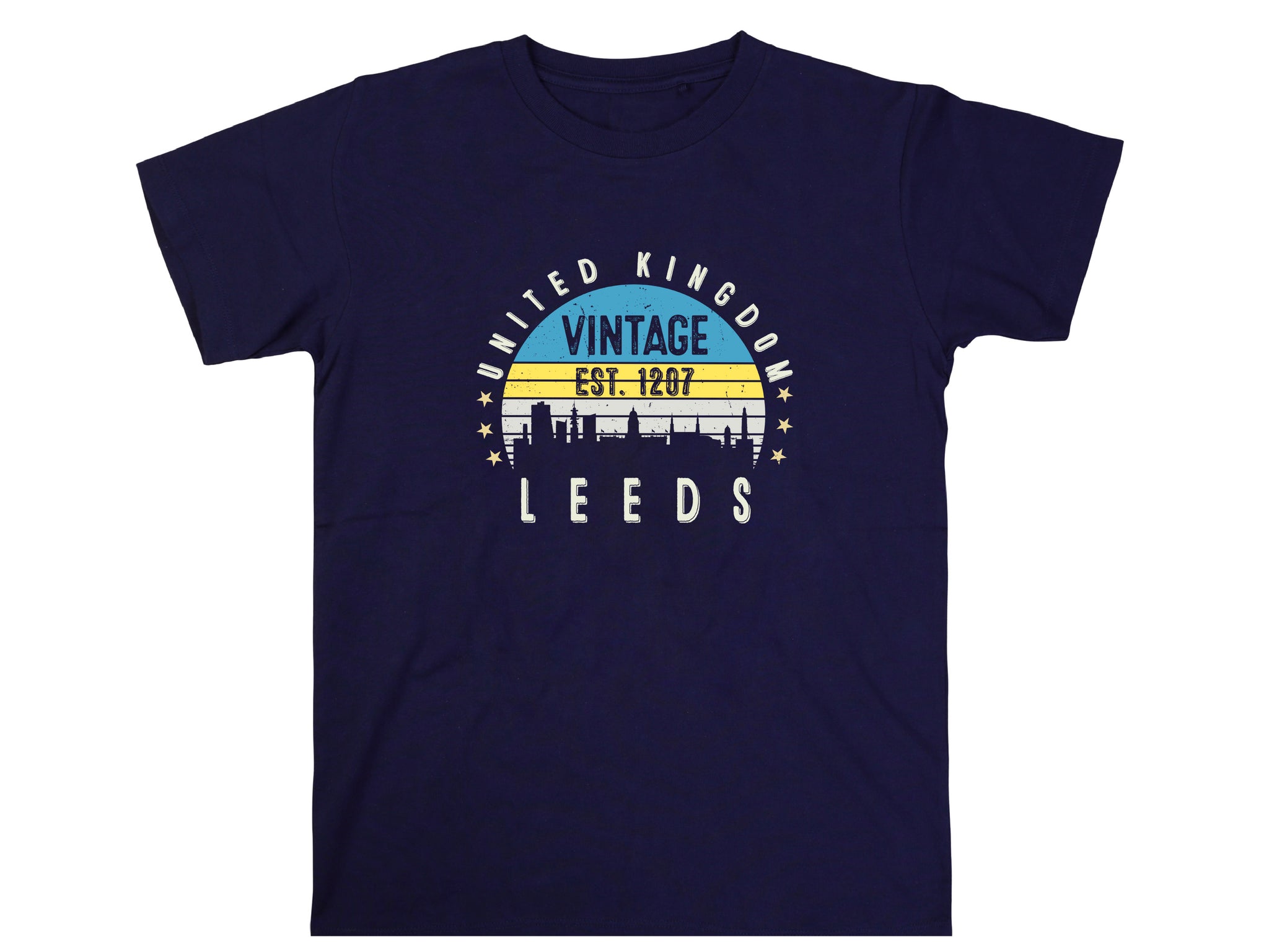 United Kingdom Leeds T-Shirt Est. 1207 | Vintage City Tee | British Heritage Shirt | England Souvenir | Retro Gift Idea