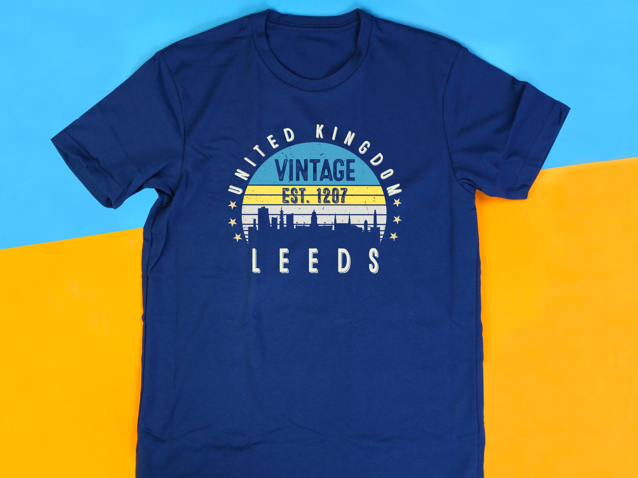 United Kingdom Leeds T-Shirt Est. 1207 | Vintage City Tee | British Heritage Shirt | England Souvenir | Retro Gift Idea