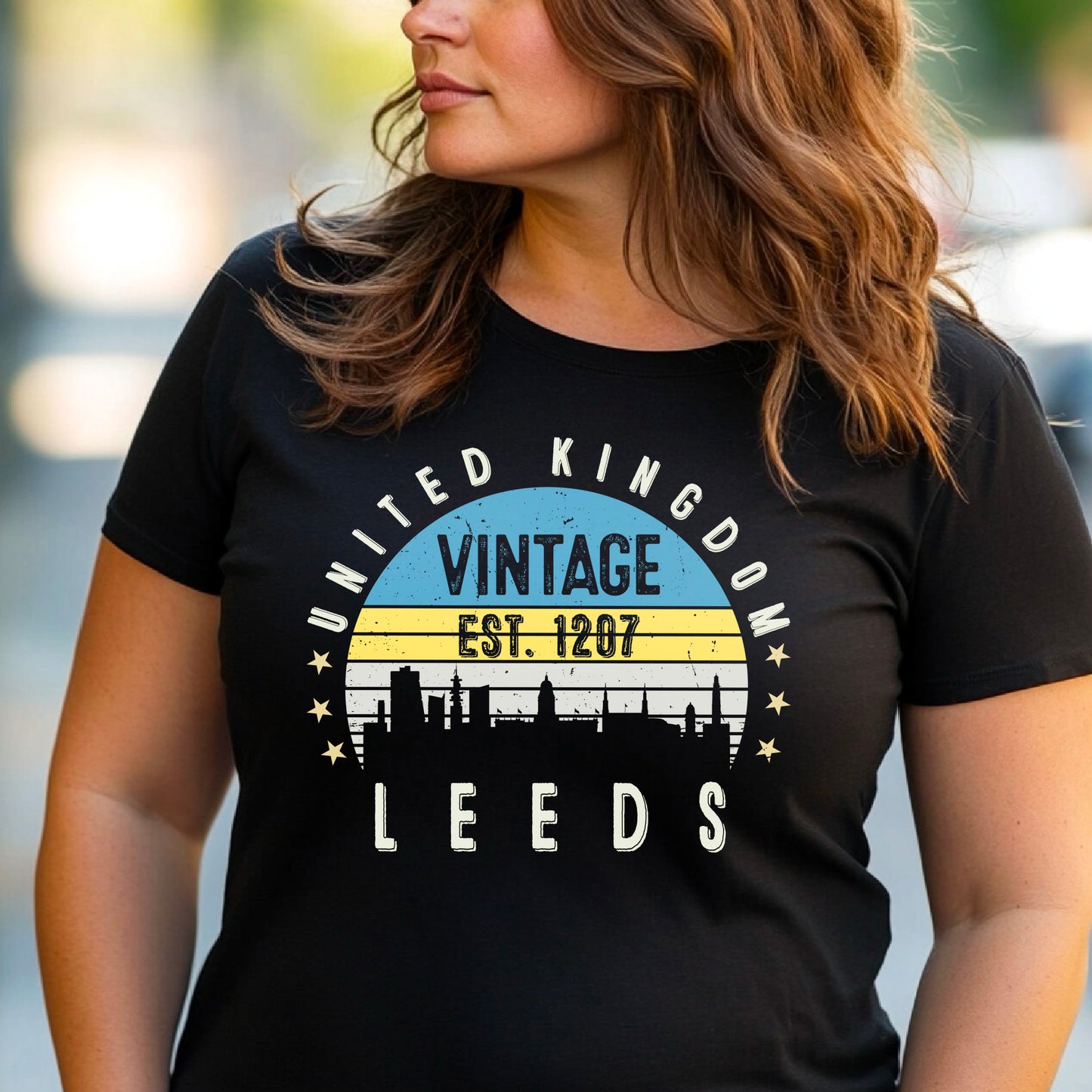 United Kingdom Leeds T-Shirt Est. 1207 | Vintage City Tee | British Heritage Shirt | England Souvenir | Retro Gift Idea