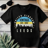 United Kingdom Leeds T-Shirt Est. 1207 | Vintage City Tee | British Heritage Shirt | England Souvenir | Retro Gift Idea
