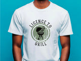 License to Grill Shirt – Funny Dad BBQ T-Shirt – Fathers Day Gift for Him – Grill Master Tee – Mens Cooking Shirt