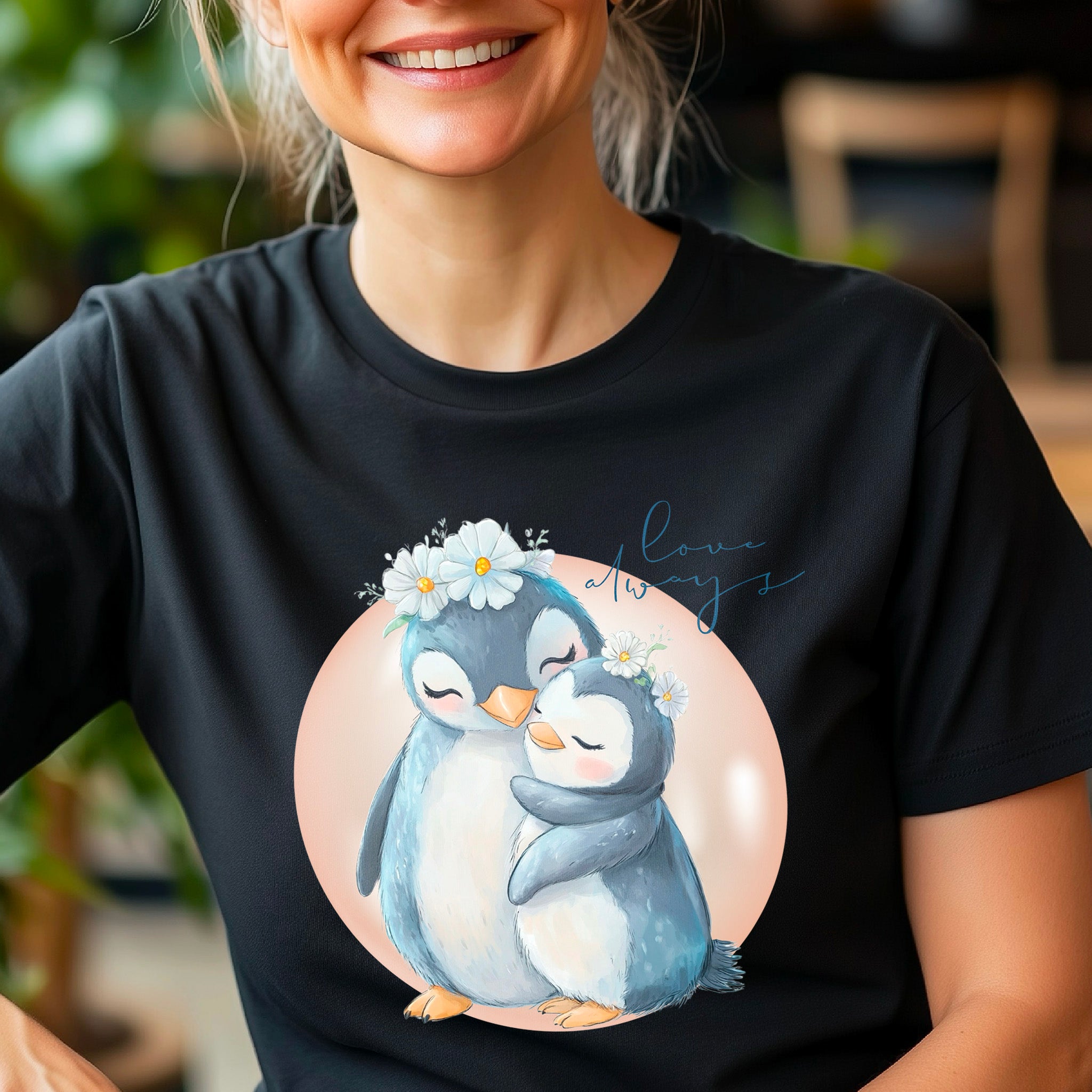 Love always penguins Shirt, Cute Penguin T-Shirt For Women, Penguin Lovers Shirt, Penguins, Mama Gift, Mommy Shirt